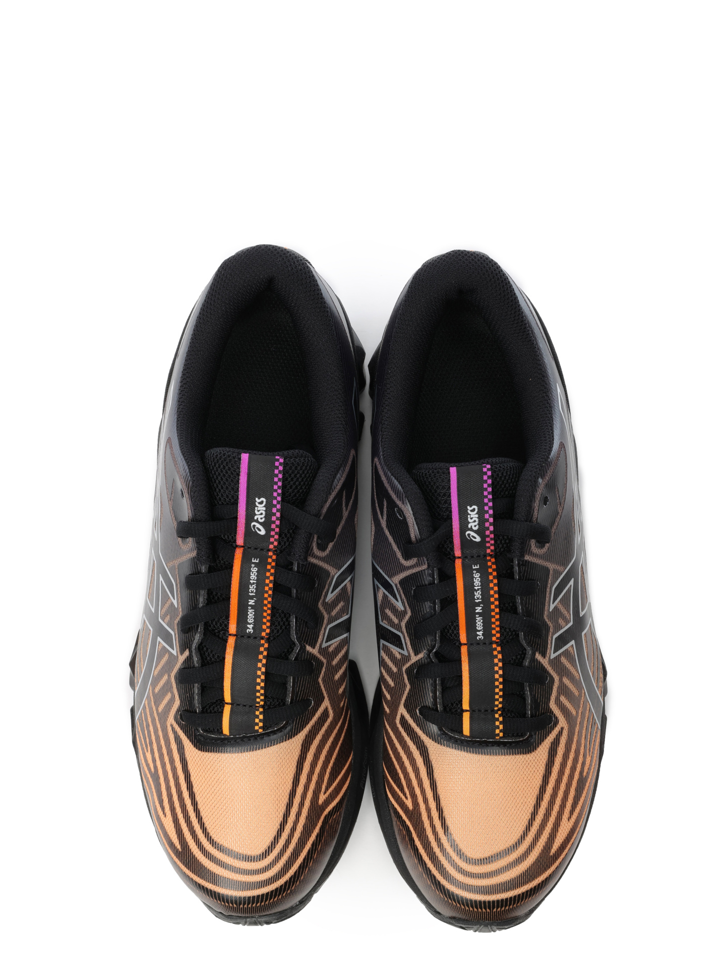 Кроссовки Asics 1201A915 003 черные мужские с оранжевым градиентом — купить в интернет-магазине Verdistore