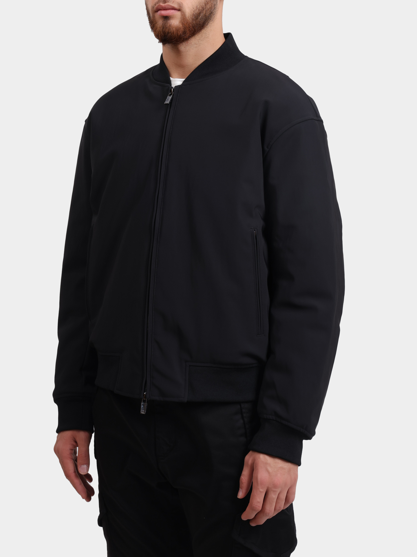 Бомбер Emporio Armani 6D1B67 1NUSZ 0999 черный мужской — купить в интернет-магазине Verdistore