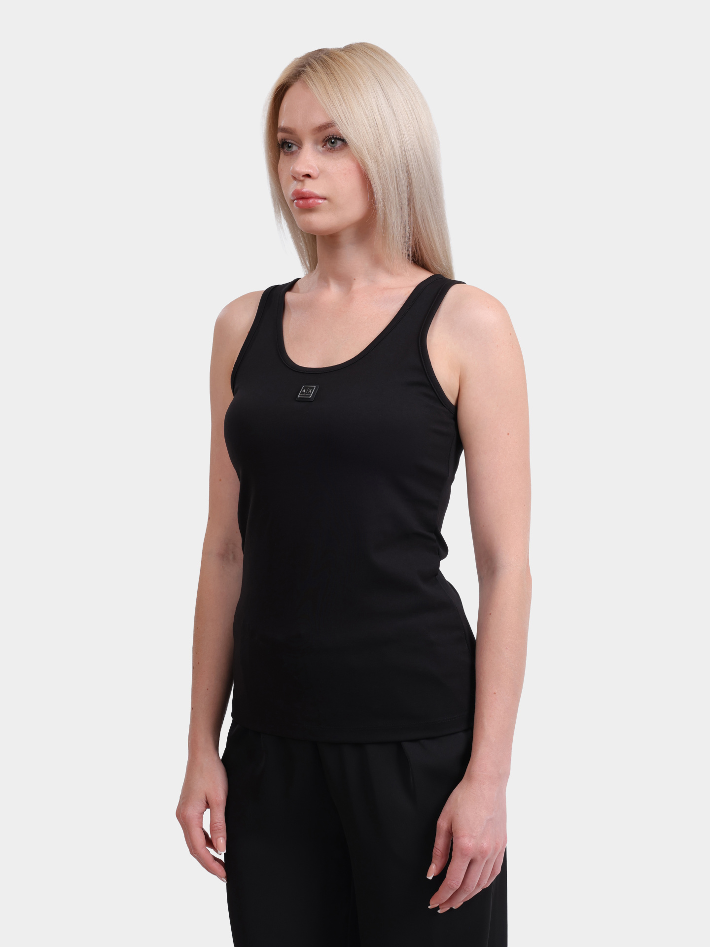 Топ Armani Exchange XW000090 AF10805 UC001 черный женский — купить в интернет-магазине Verdistore