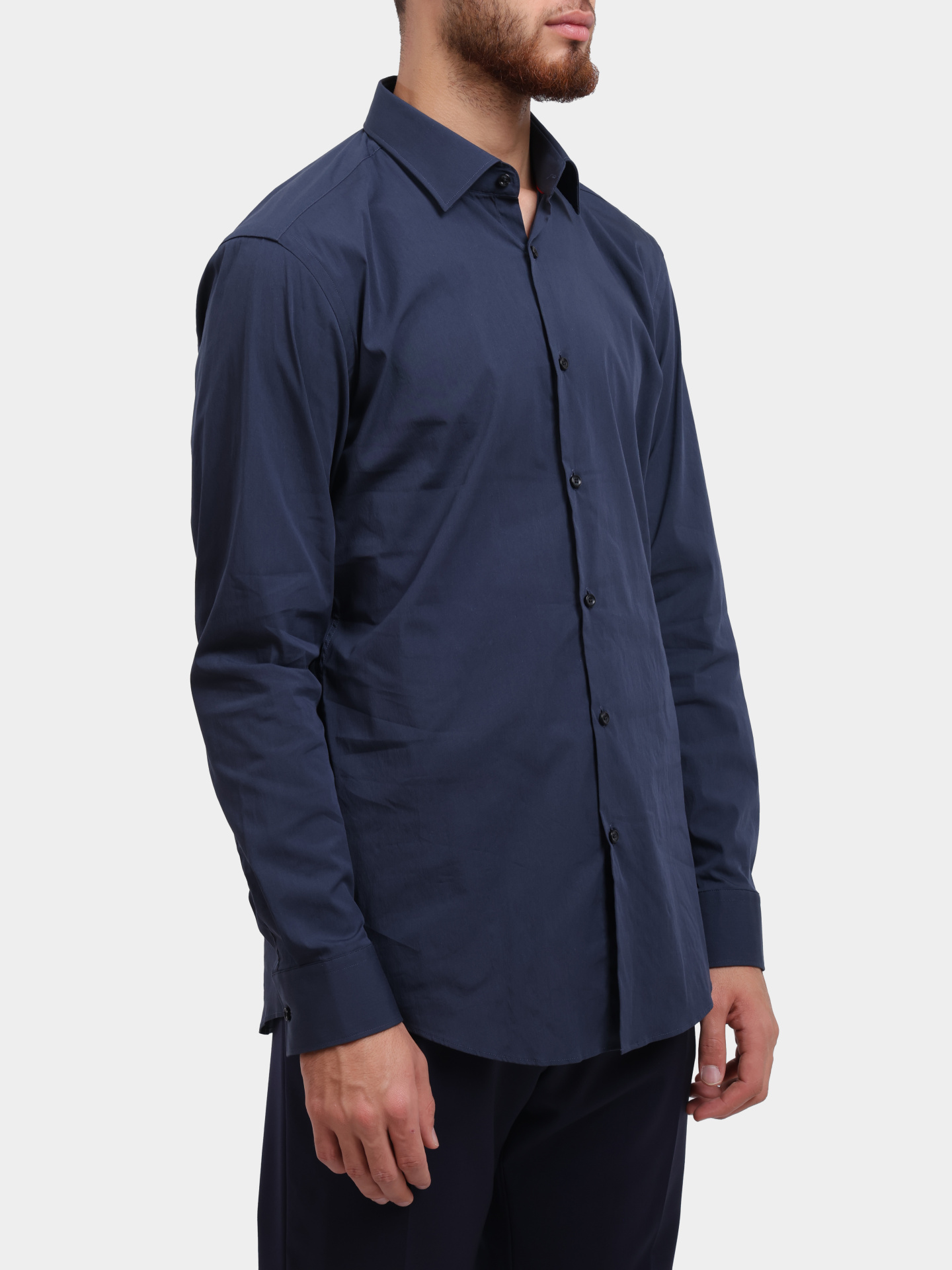 Рубашка Hugo 50484023 413 темно-синяя мужская — купить в интернет-магазине Verdistore