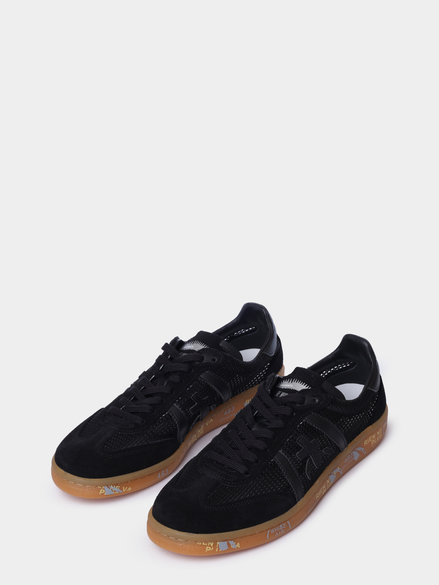 Кеды Premiata Sport BONNIE VAR 8286 черные мужские с перфорацией — купить в интернет-магазине Verdistore