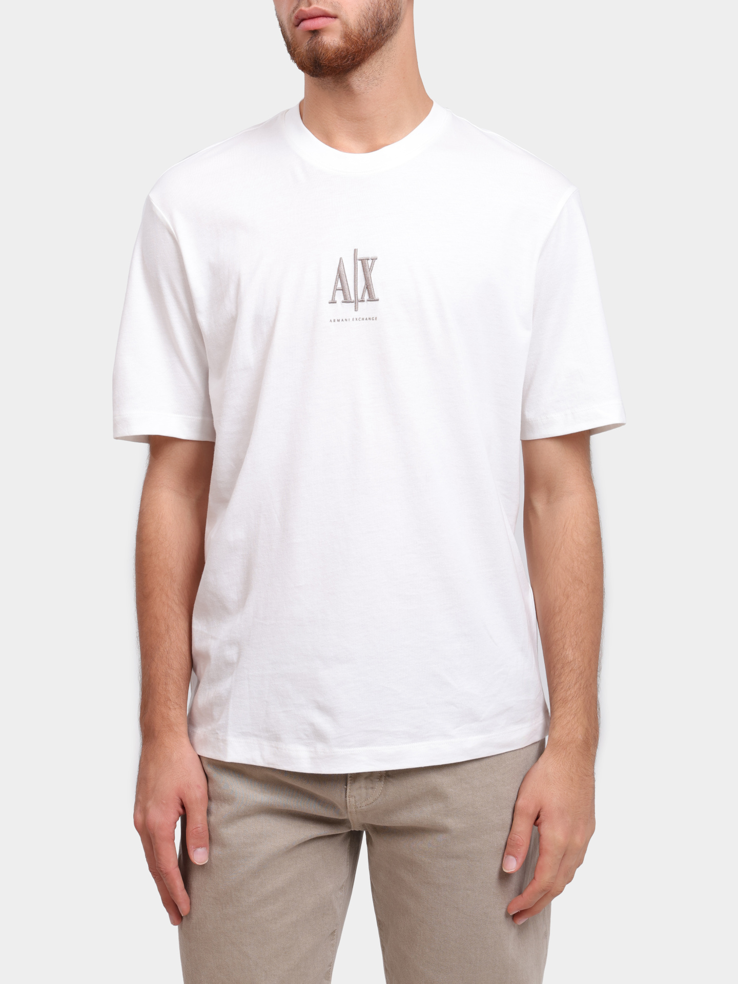 Футболка Armani Exchange XM000363 AF12308 U0009 хлопковая мужская с логотипом — купить в интернет-магазине Verdistore