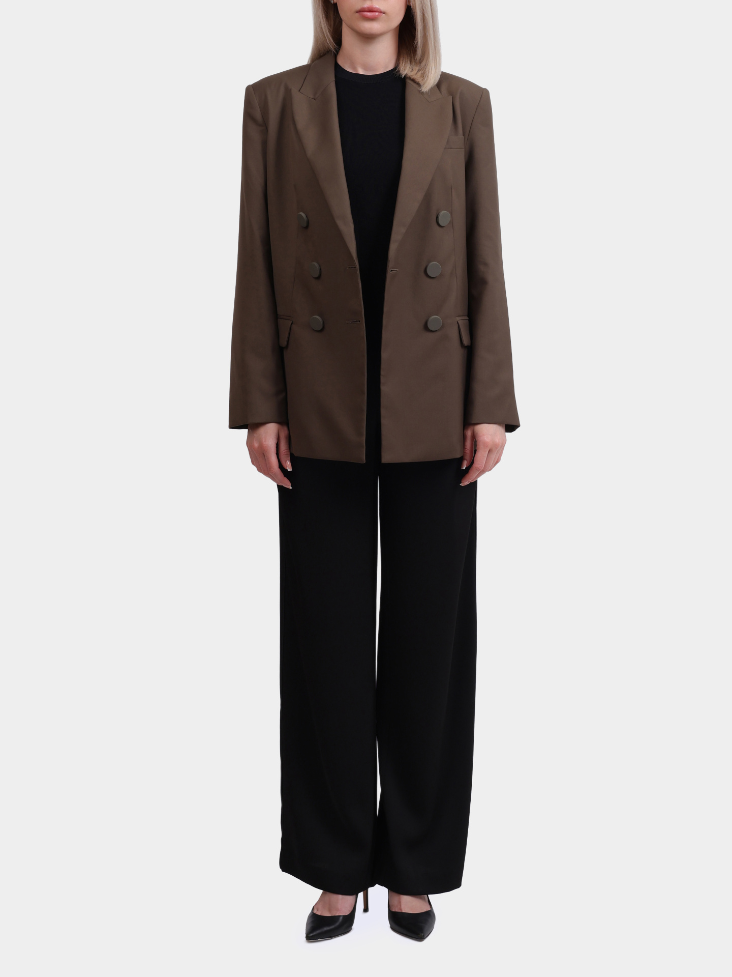 Жакет Armani Exchange XW000220 AF10855 U6199 двубортный женский — купить в интернет-магазине Verdistore