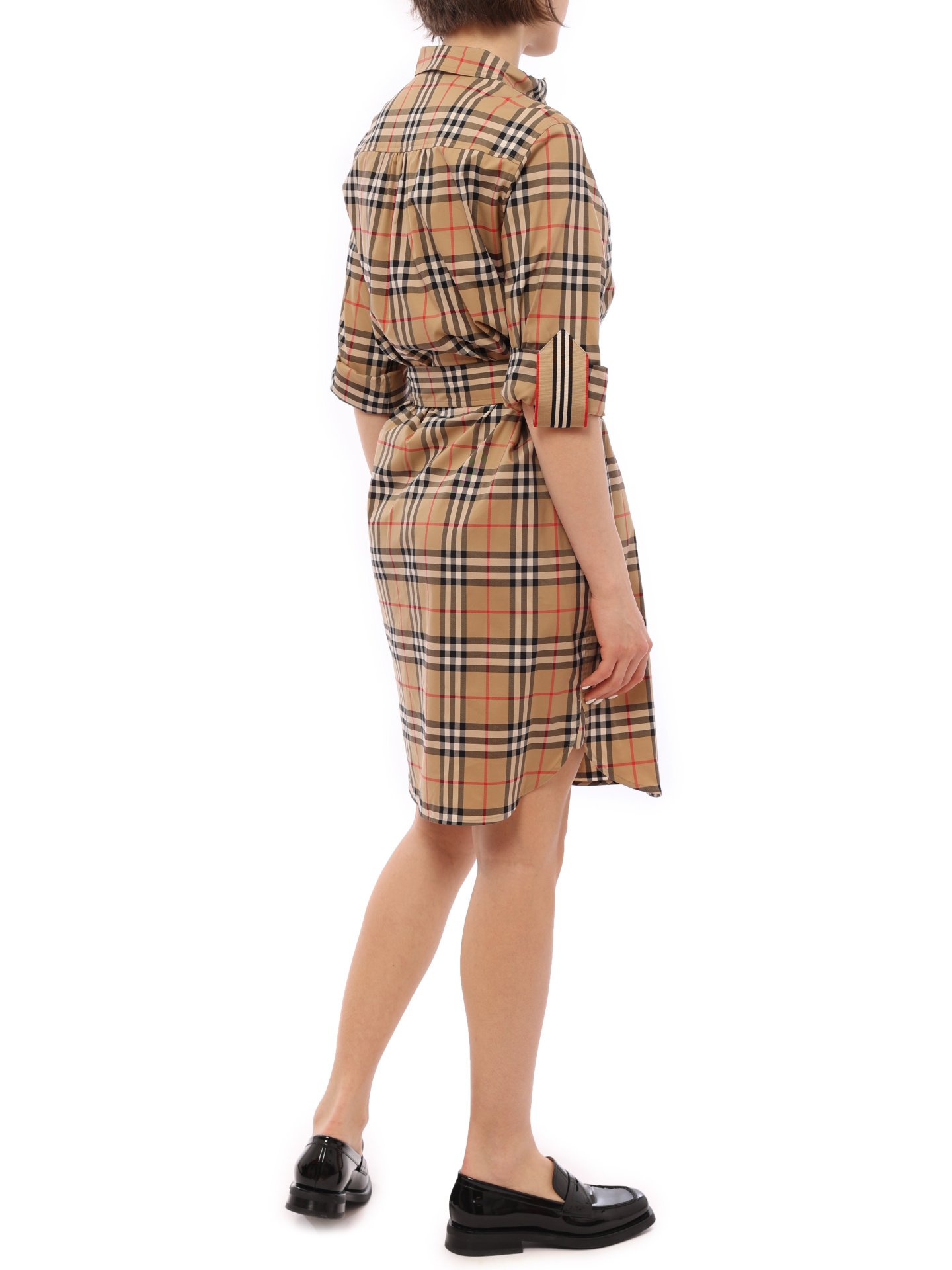 Платье Burberry 8024585 A7028 хлопковое женское в клетку — купить в интернет-магазине Verdistore
