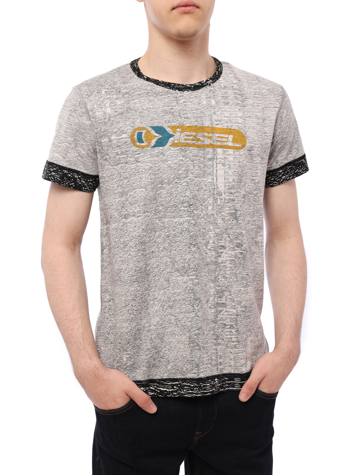 Футболка Diesel A074050TEAL900A хлопковая мужская — купить в интернет-магазине Verdistore