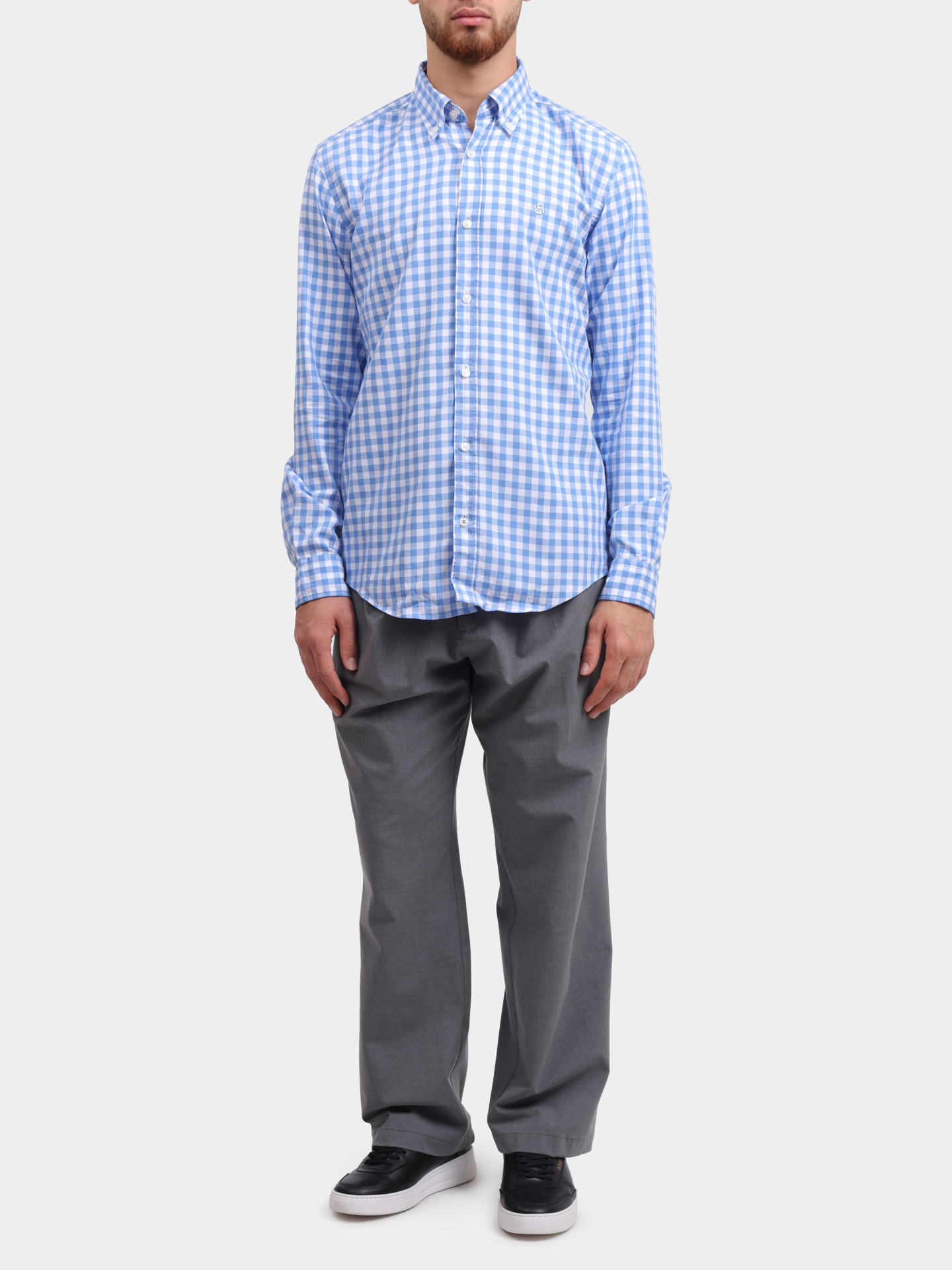 Рубашка Boss 50544984 450 клетчатая мужская — купить в интернет-магазине Verdistore