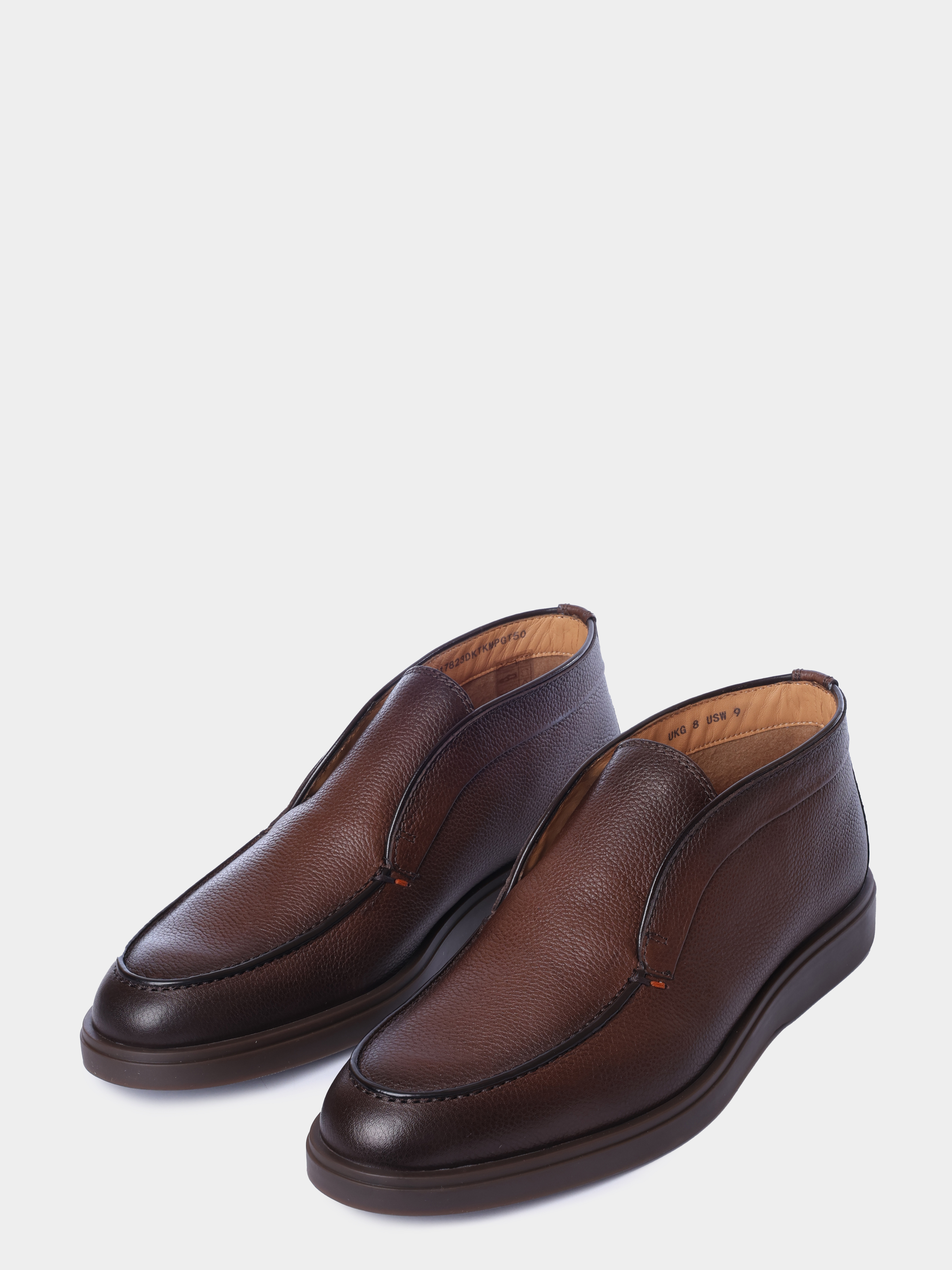 Ботинки Santoni MGDG17823DKTKMPGT50 кожаные мужские — купить в интернет-магазине Verdistore