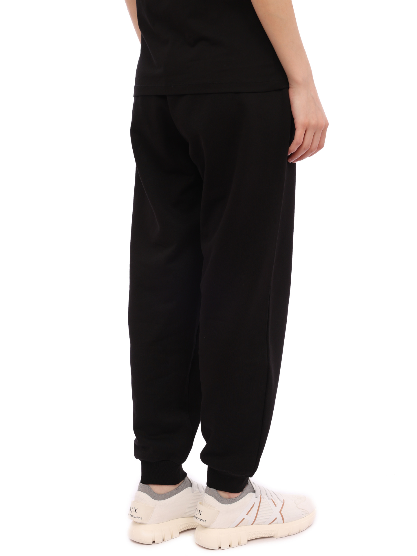 картинка Брюки спортивные Armani Exchange 3RYP88 YJDVZ 1200 черные женские из хлопка от магазина Verdistore