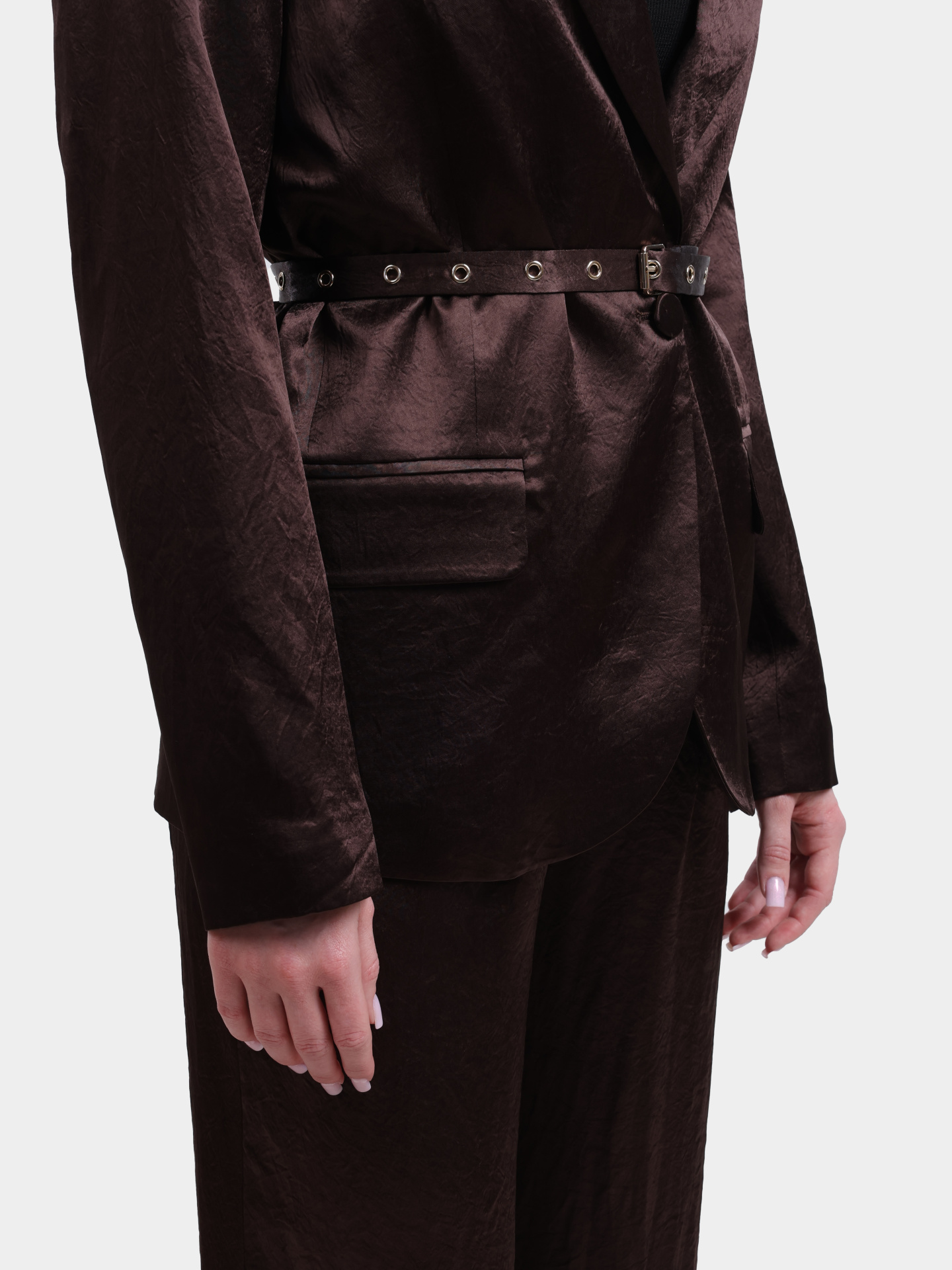 Жакет Liu-Jo BLACK LABEL CA6146 T450A P9576 женский с приталенным силуэтом и поясом  — купить в интернет-магазине Verdistore