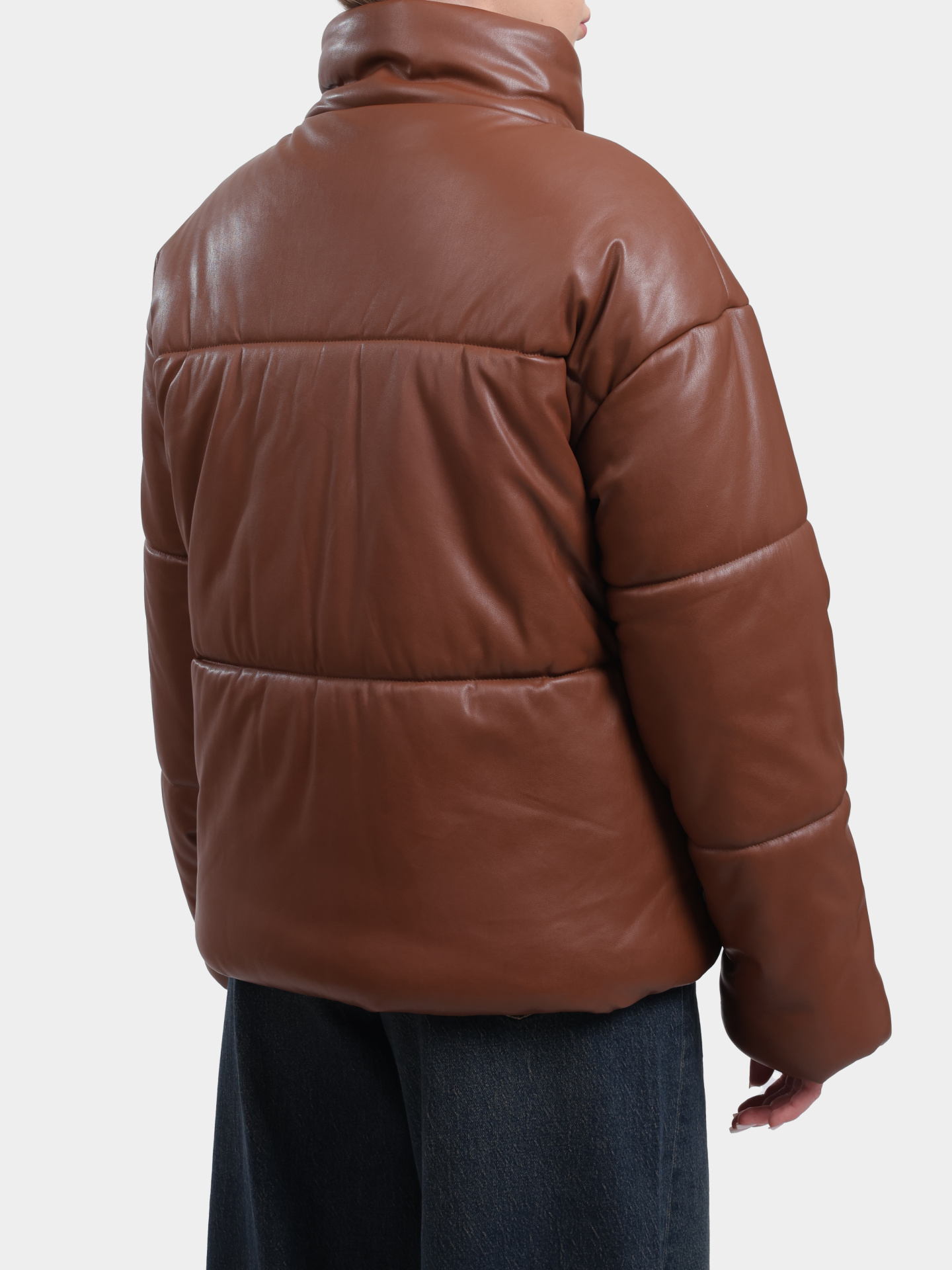 Пуховик WF2175 E0392 X0401 коричневый женский укороченный — купить в интернет-магазине Verdistore