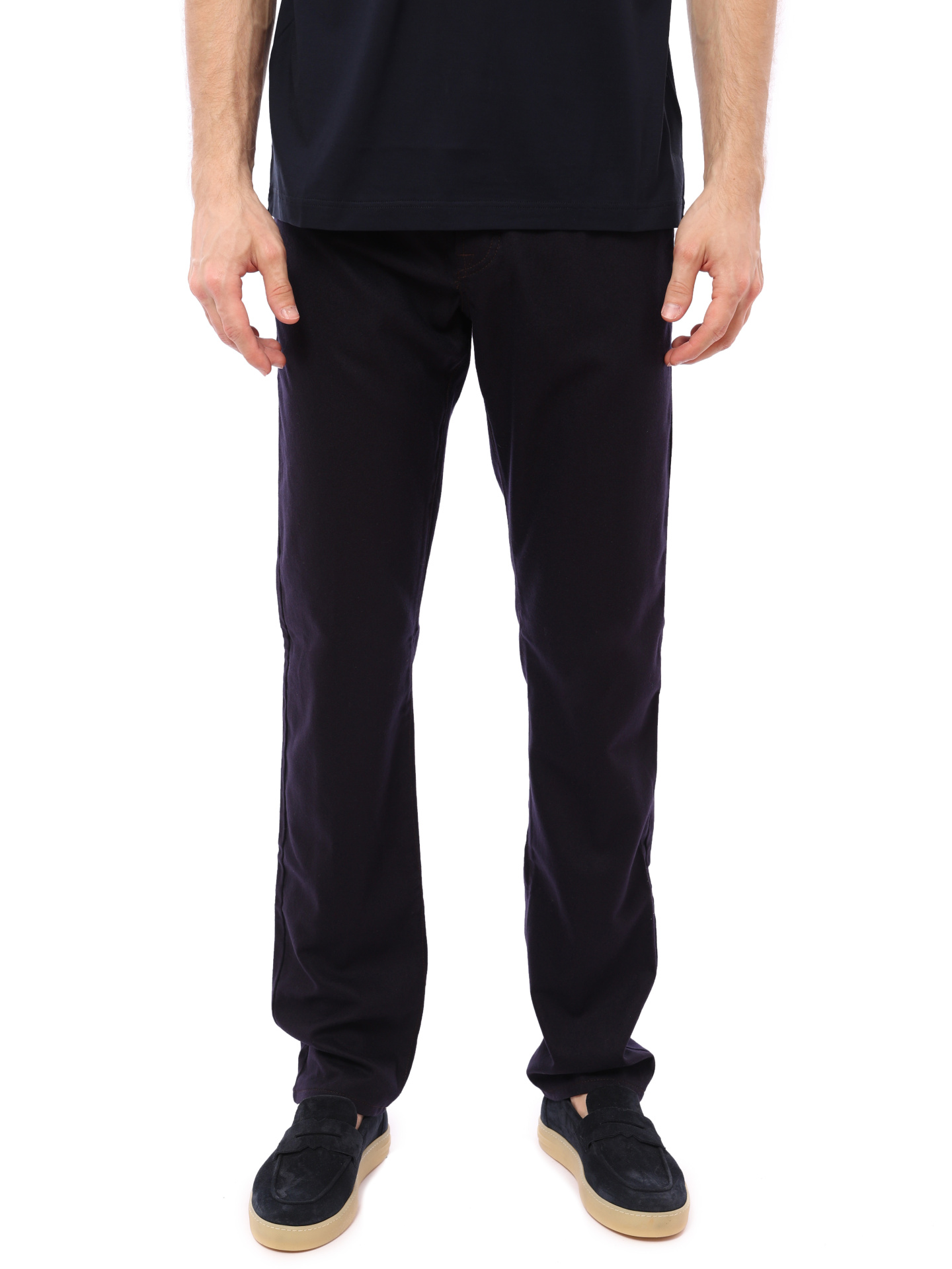 Брюки темно-синие хлопковые  — купить в интернет-магазине Verdistore