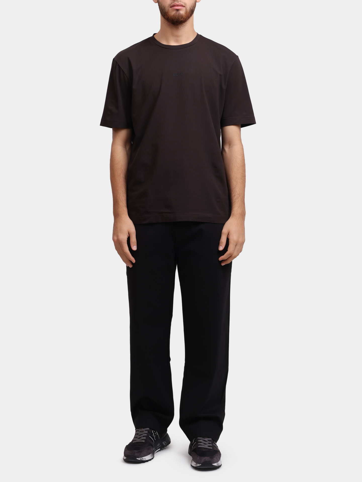 Футболка Boss 50473278 202 хлопковая мужская с логотипом — купить в интернет-магазине Verdistore