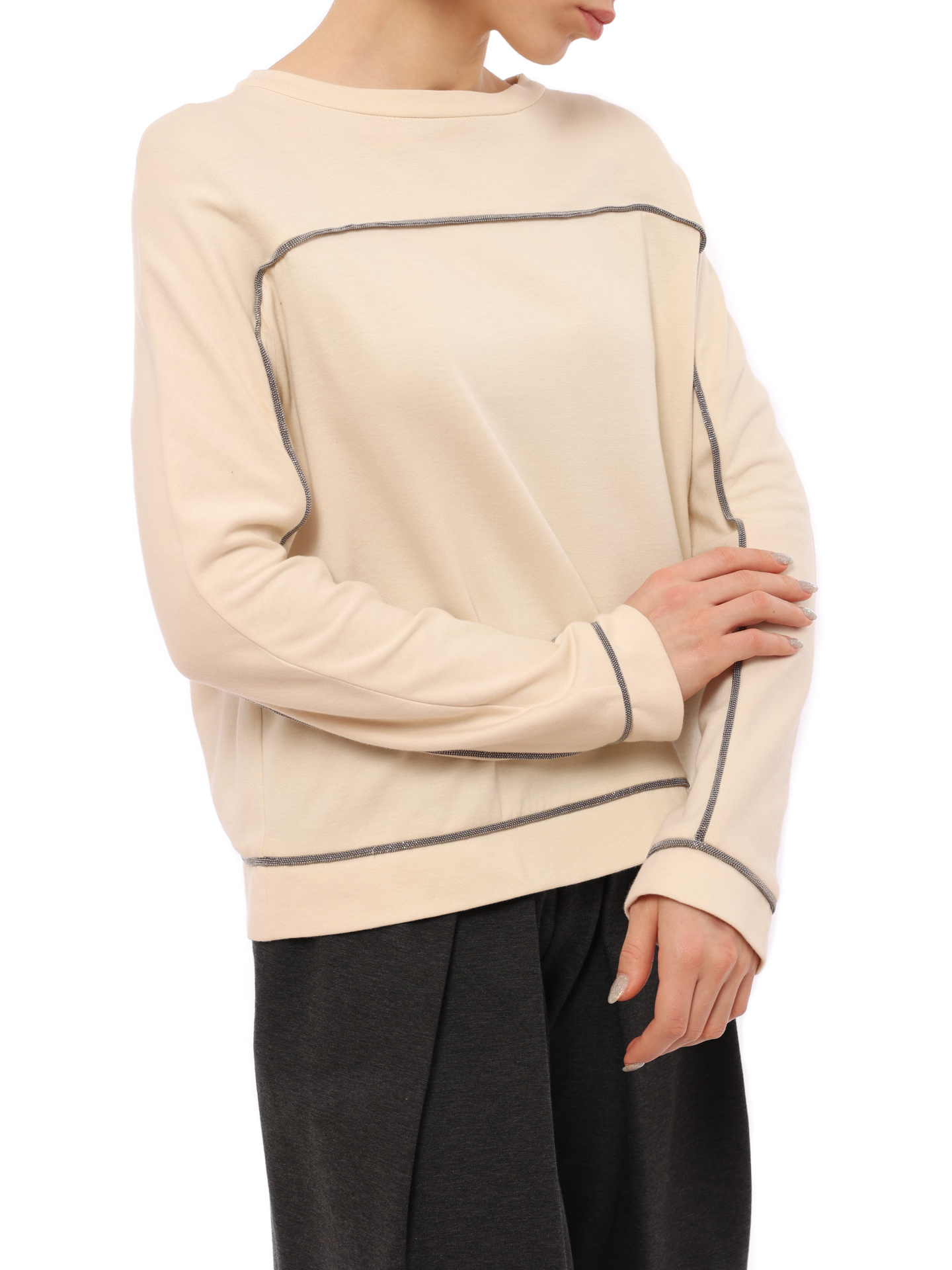 Джемпер Brunello Cucinelli MF934S8800 бежевый женский — купить в интернет-магазине Verdistore