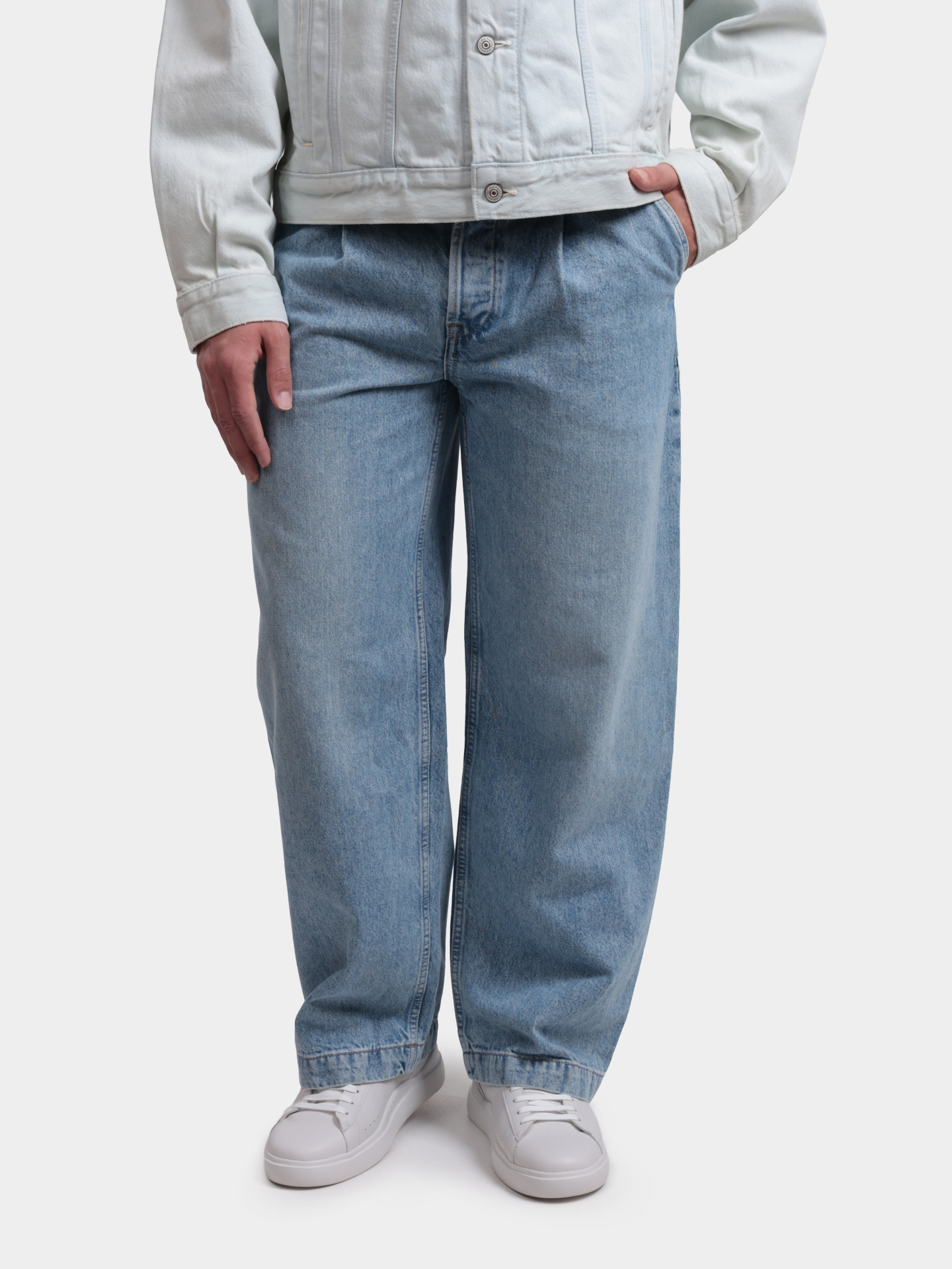 Джинсы Calvin Klein Jeans LV04RF719G32 VVX голубые мужские с защипами — купить в интернет-магазине Verdistore