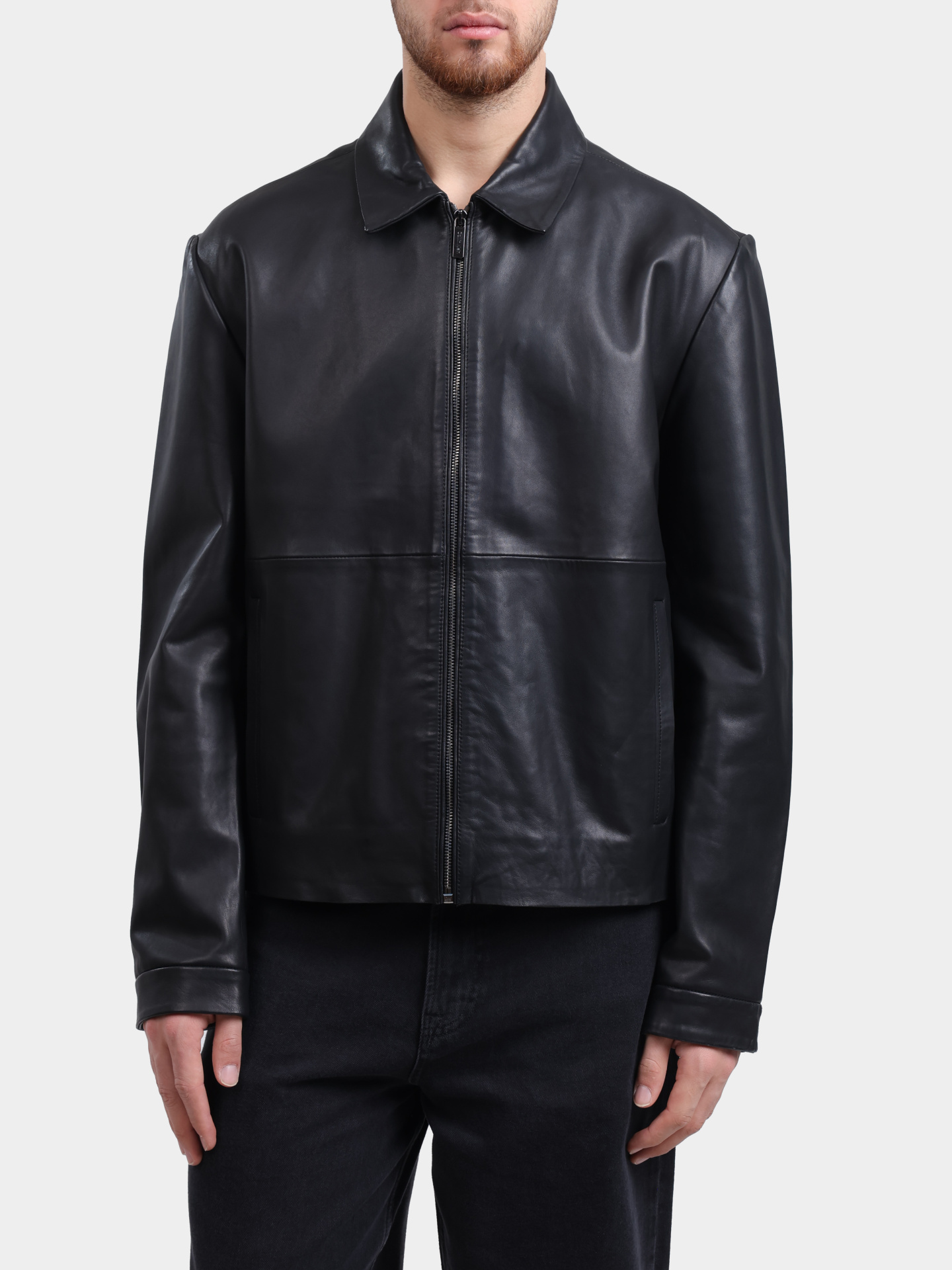 Куртка Calvin Klein K10K113014 BEH кожаная мужская — купить в интернет-магазине Verdistore