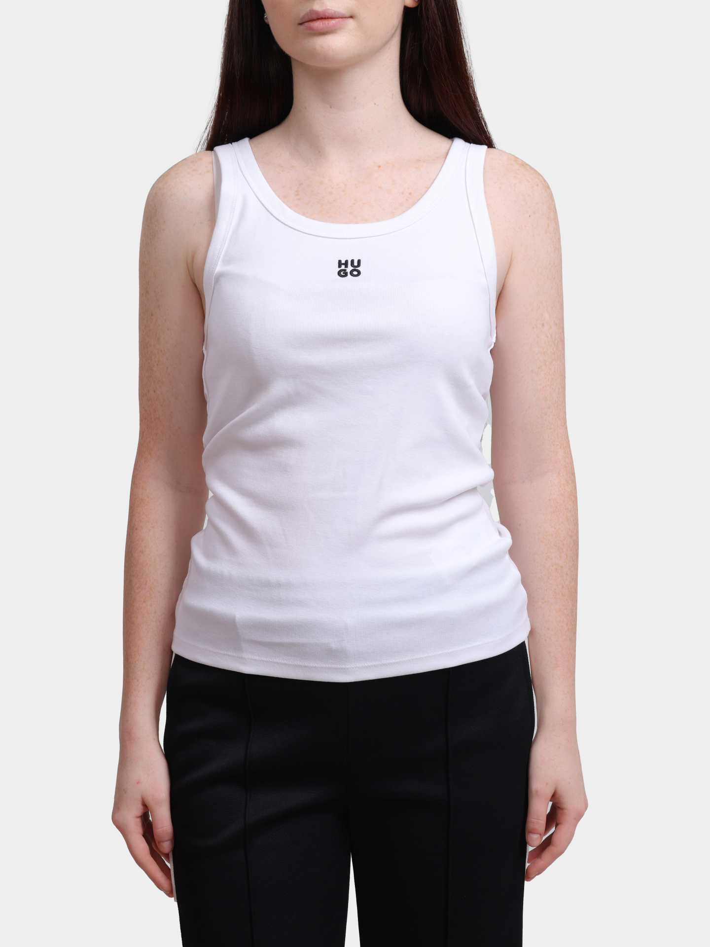 Топ Hugo 50514489 100 белый женский с логотипом — купить в интернет-магазине Verdistore