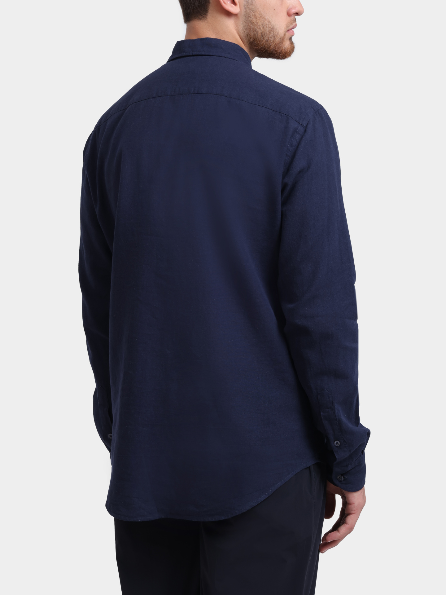 Рубашка Emporio Armani EM000099 TE20550 UB109 темно-синяя мужская — купить в интернет-магазине Verdistore