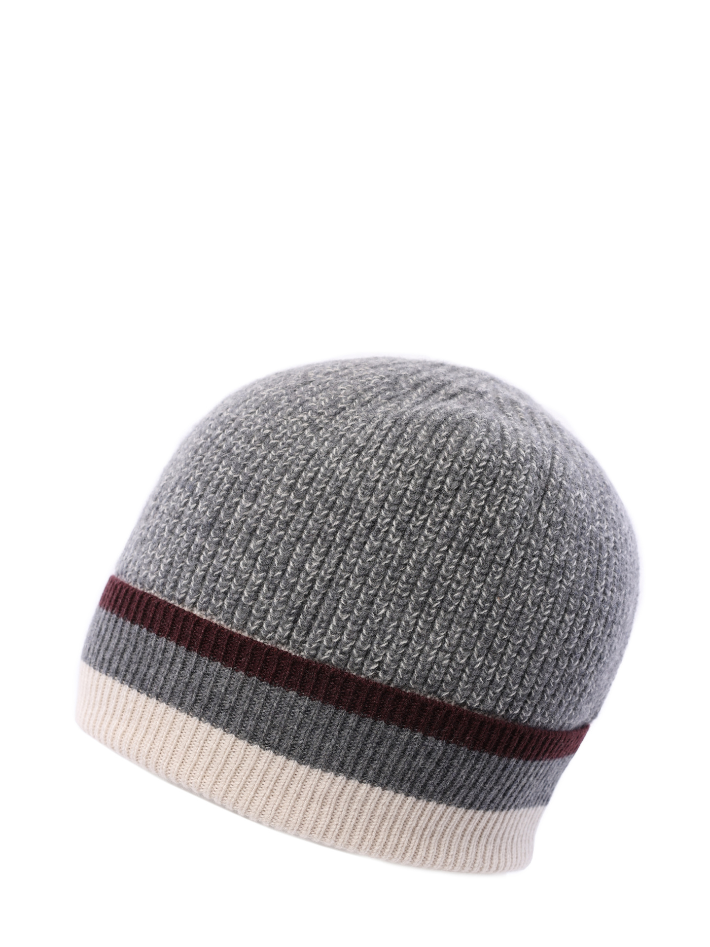 Шапка вязаная с тремя цветными полосами  — купить в интернет-магазине Verdistore
