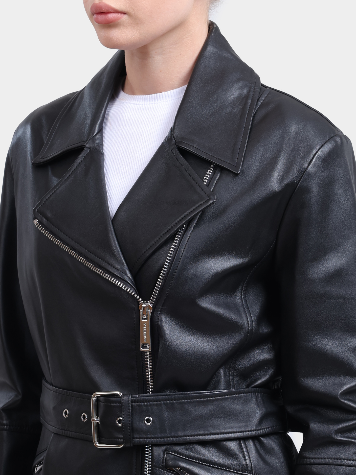 Куртка MARELLA MLSNEGOZI 001 черная с поясом женская — купить в интернет-магазине Verdistore