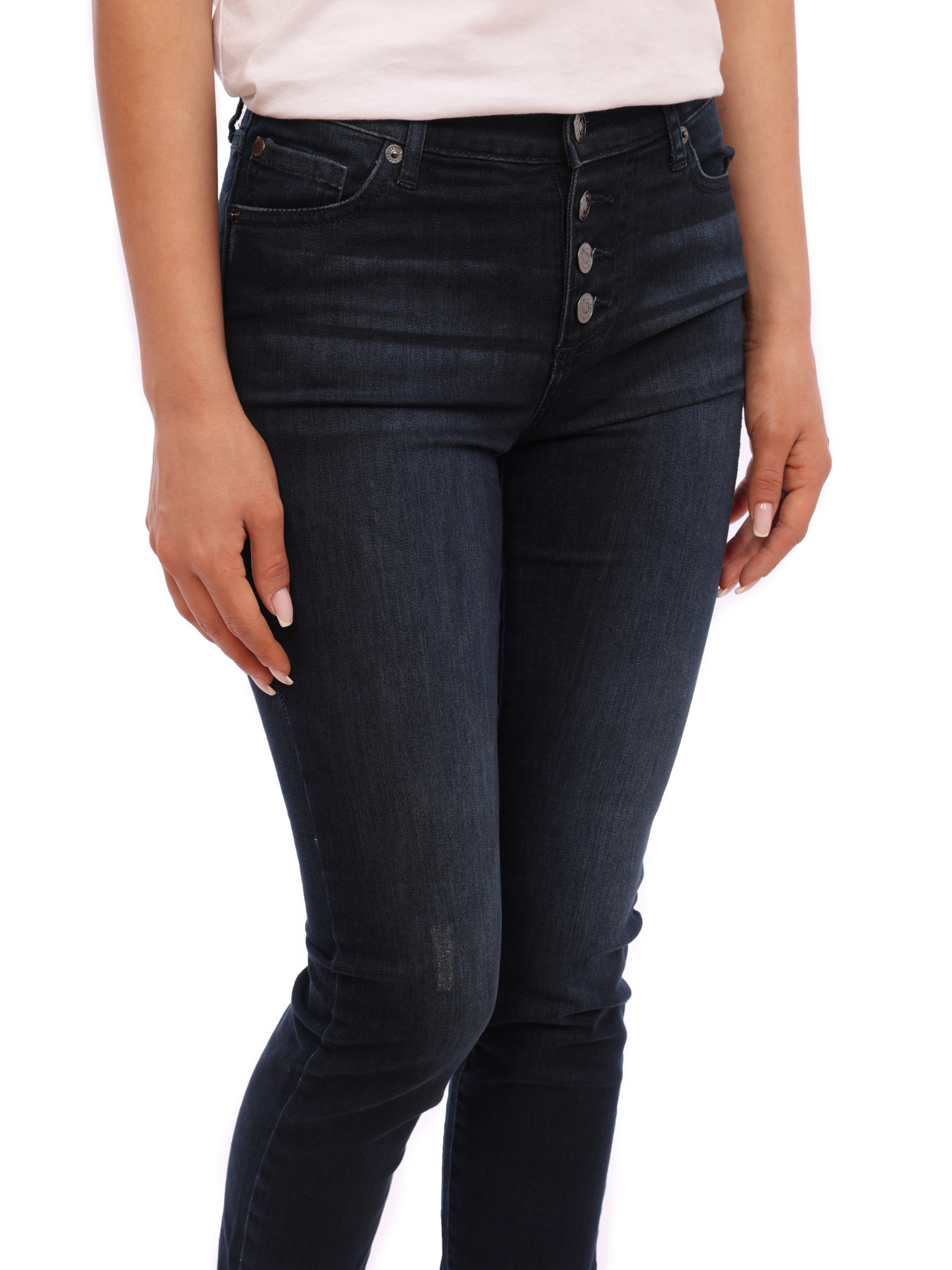 Джинсы Armani Exchange 6GYJ27 1500 синие женские на пуговицах — купить в интернет-магазине Verdistore