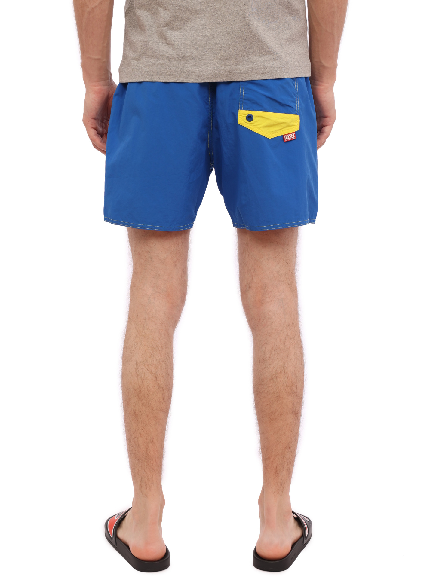 Шорты Diesel 00SV9U0PCAU8HY синие мужские с логотипом — купить в интернет-магазине Verdistore