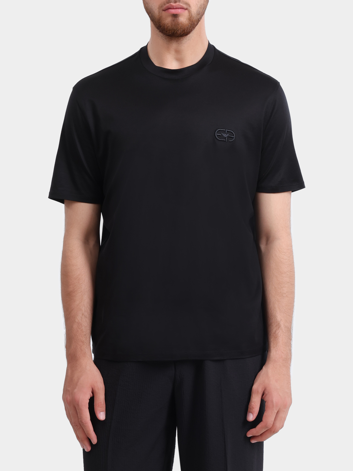 Футболка Emporio Armani EM004585 AF10017 UC001 черная мужская — купить в интернет-магазине Verdistore