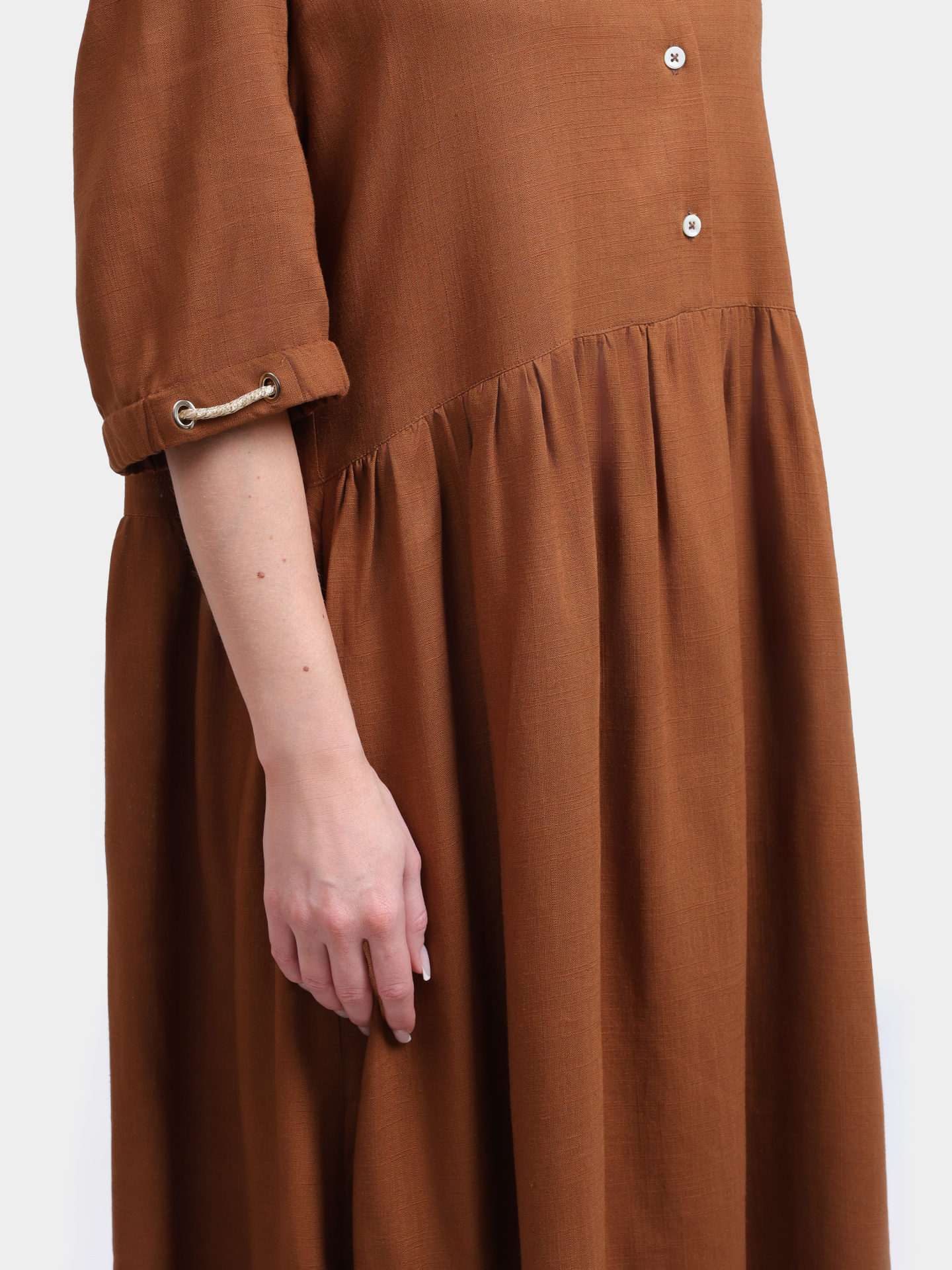 Платье Herno AB000077D 12689 2240 терракотовое прямого кроя — купить в интернет-магазине Verdistore