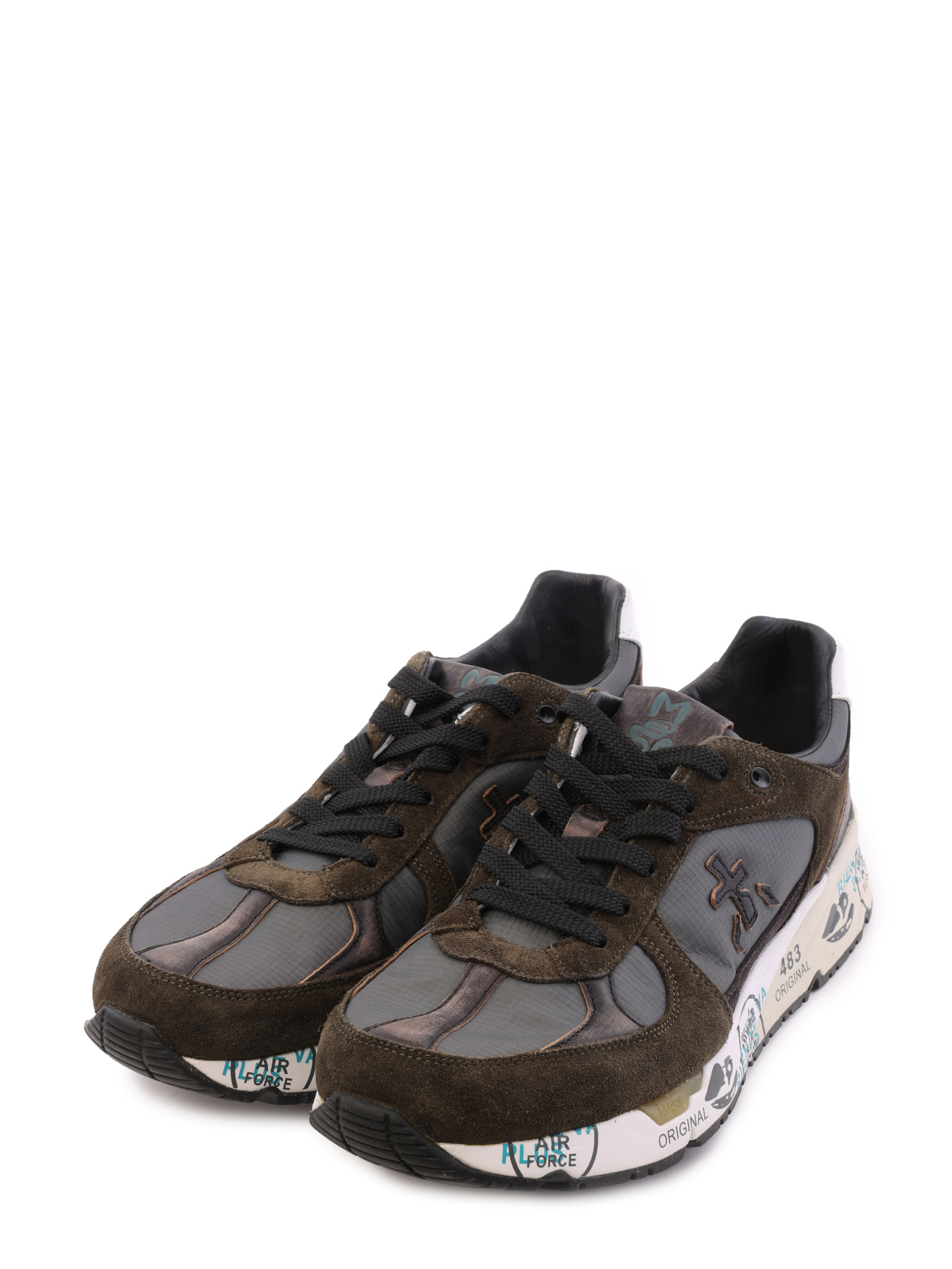 Кроссовки комбинированные с принтом на белой подошве — купить в интернет-магазине Verdistore