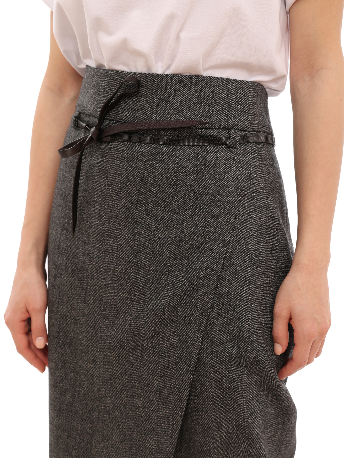Юбка Brunello Cucinelli MA031G2513 C002 серая женская — купить в интернет-магазине Verdistore