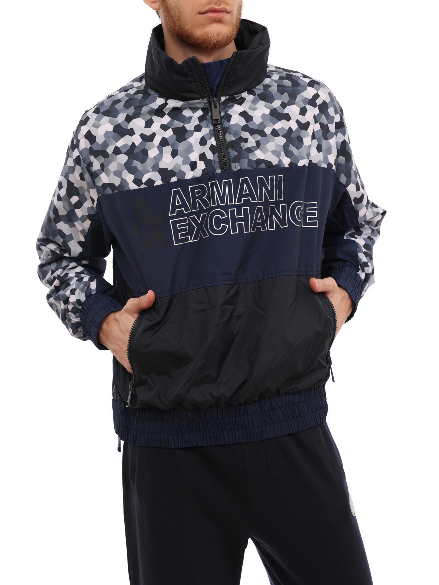 картинка Анорак Armani Exchange 6LZB38 ZNUZZ 4578 комбинированный мужской утеплённый от магазина Verdistore