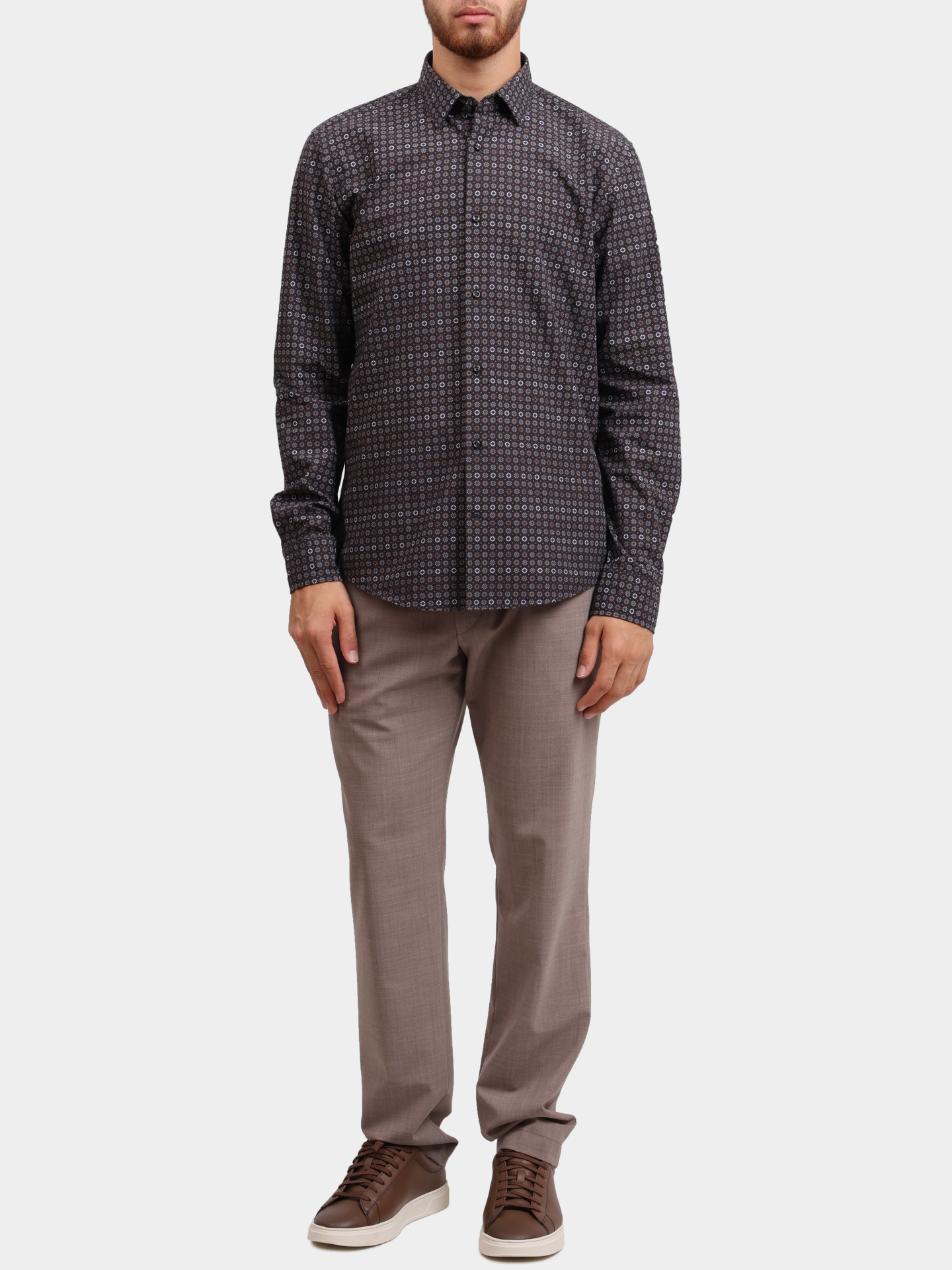 Рубашка Joop! 17 JSH-154Pit-W 10018640 207 хлопковая мужская с принтом — купить в интернет-магазине Verdistore