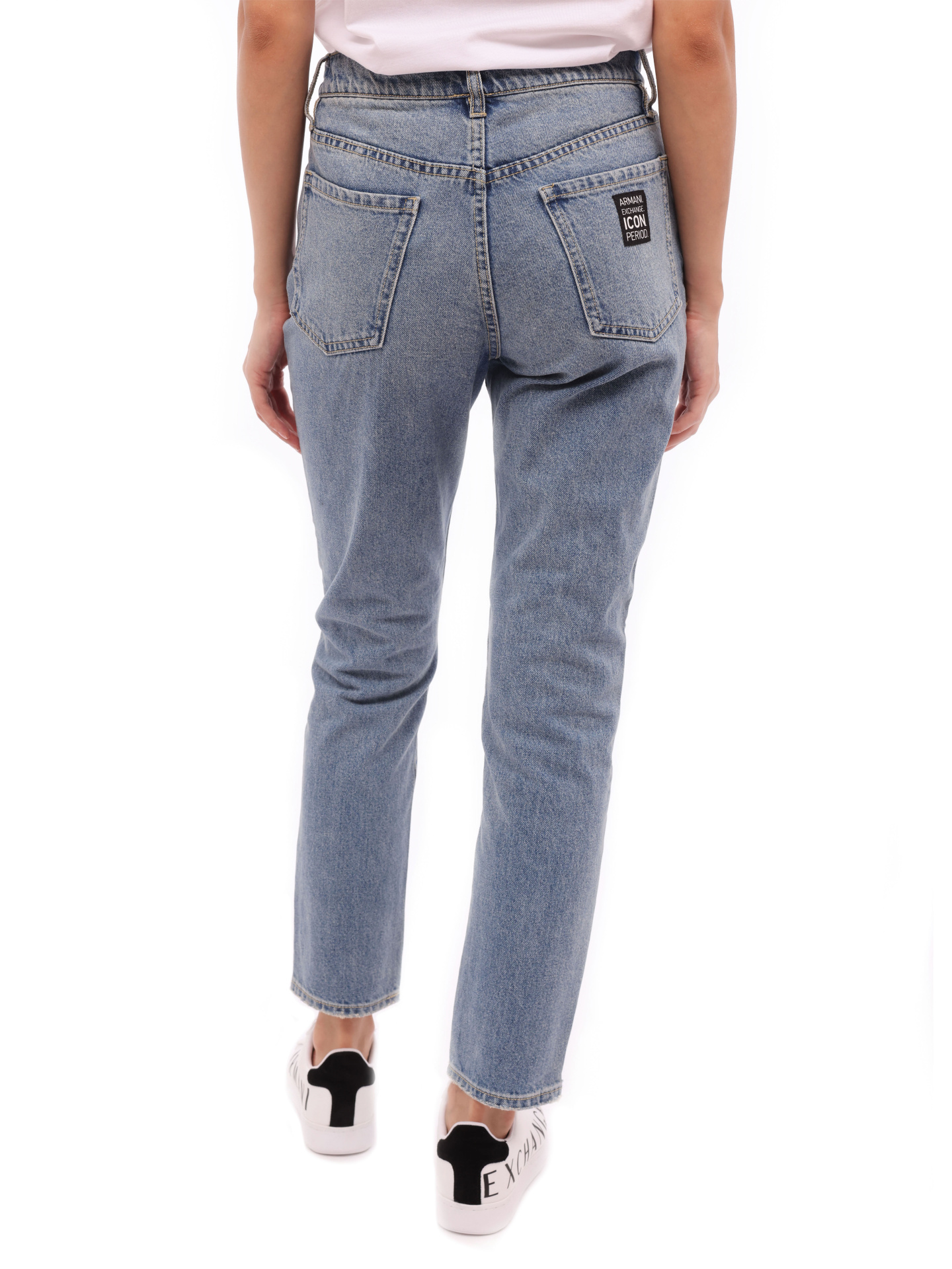 Джинсы Armani Exchange 8NYJ51 Y2AAZ 150А голубые женские на завышенной талии — купить в интернет-магазине Verdistore