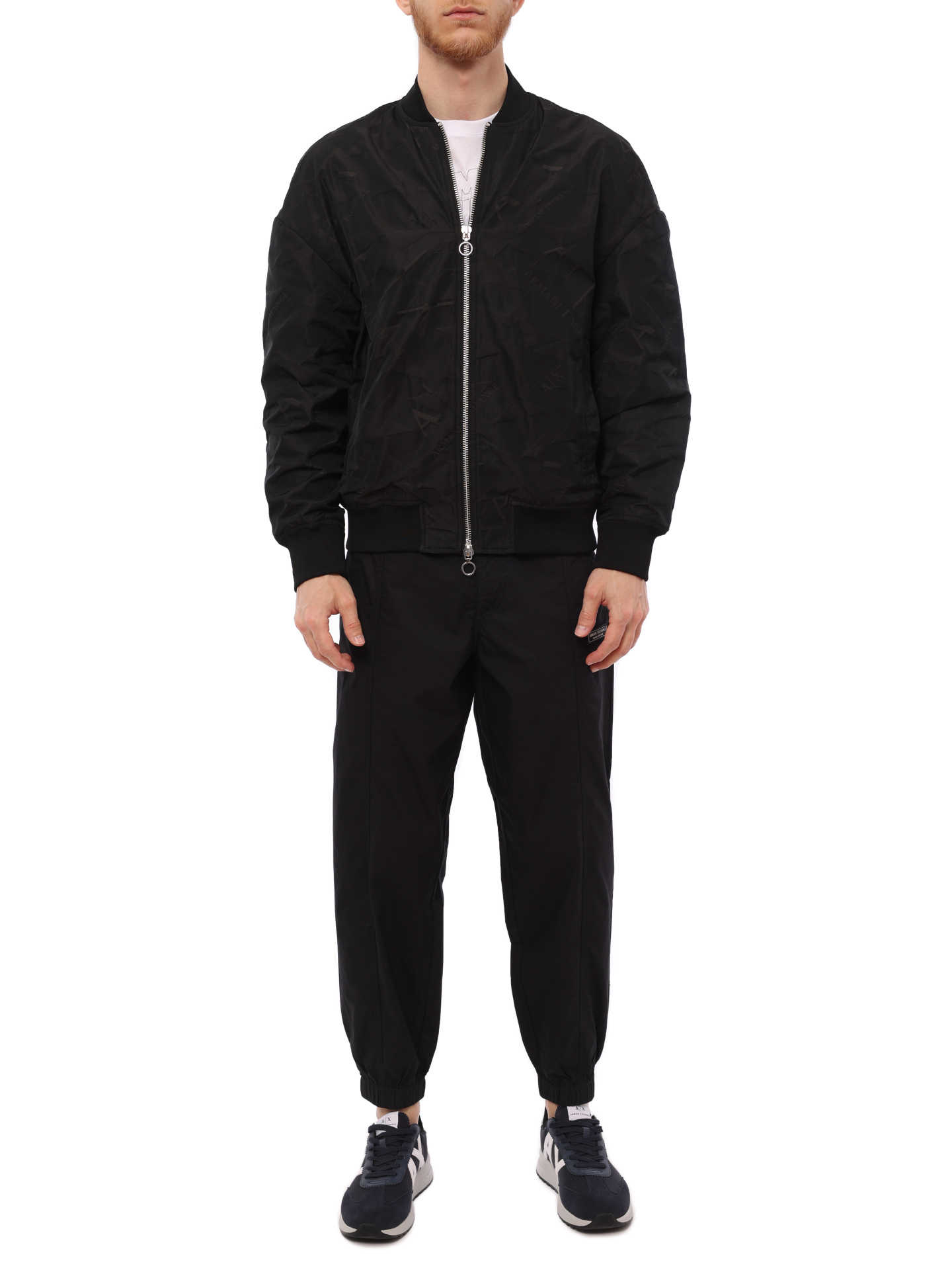 Куртка Armani Exchange 3RZBL4 ZN1SZ 1200 черная мужская из фактурной ткани — купить в интернет-магазине Verdistore