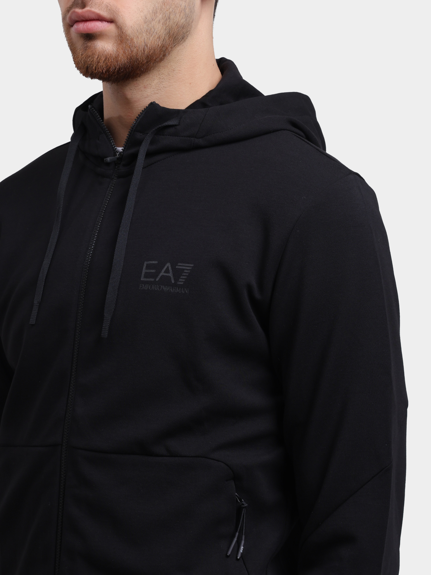 Мастерка EA7 7M000661 AF12501 UC001 черная мужская — купить в интернет-магазине Verdistore