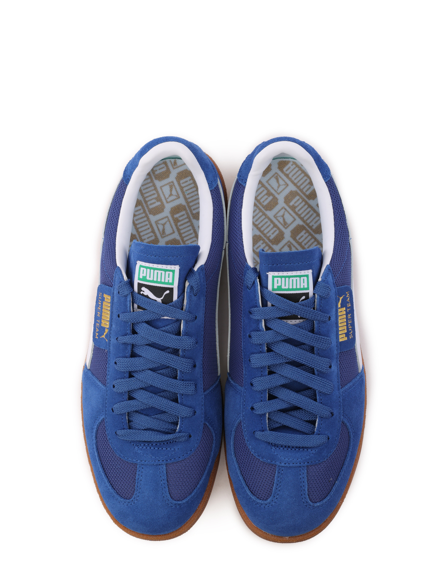 Кеды с перфорацией синие с белой вставкой по бокам — купить в интернет-магазине Verdistore