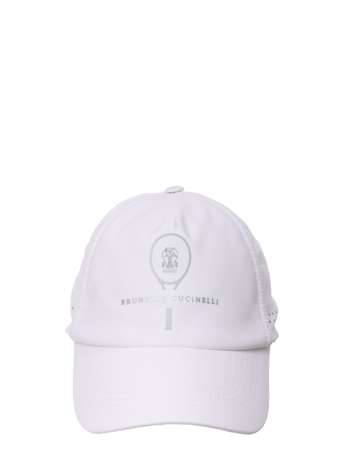 Бейсболка Brunello Cucinelli MCAP9910T CD760 белая мужская с перфорацией — купить в интернет-магазине Verdistore
