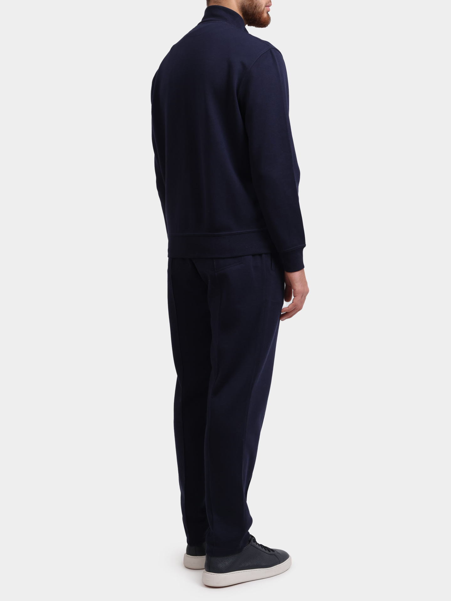 Брюки Brunello Cucinelli MM831B2328 C1265 темно-синие мужские со стрелками — купить в интернет-магазине Verdistore