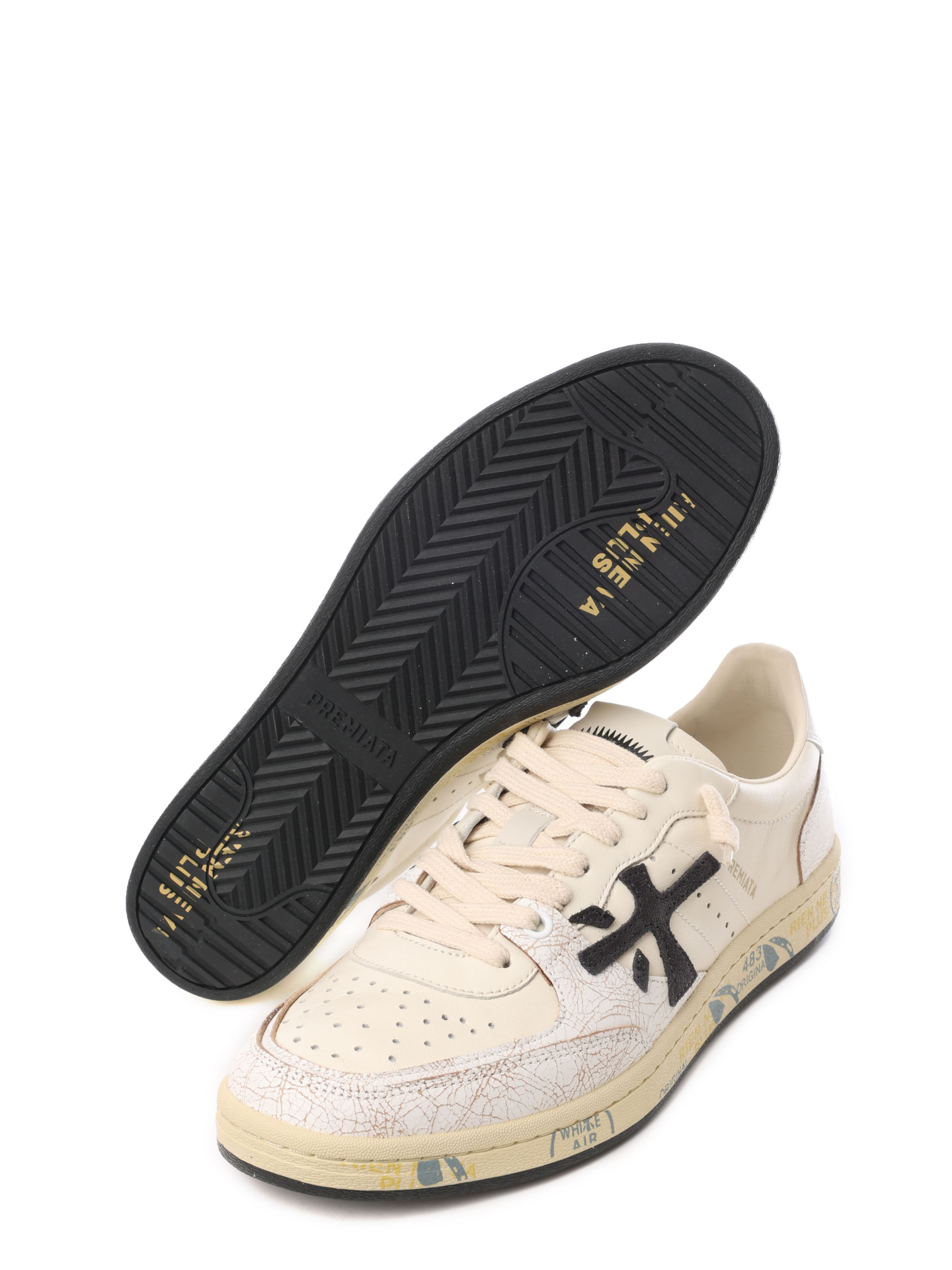 Кеды белые комбинированные с принтом на подошве — купить в интернет-магазине Verdistore