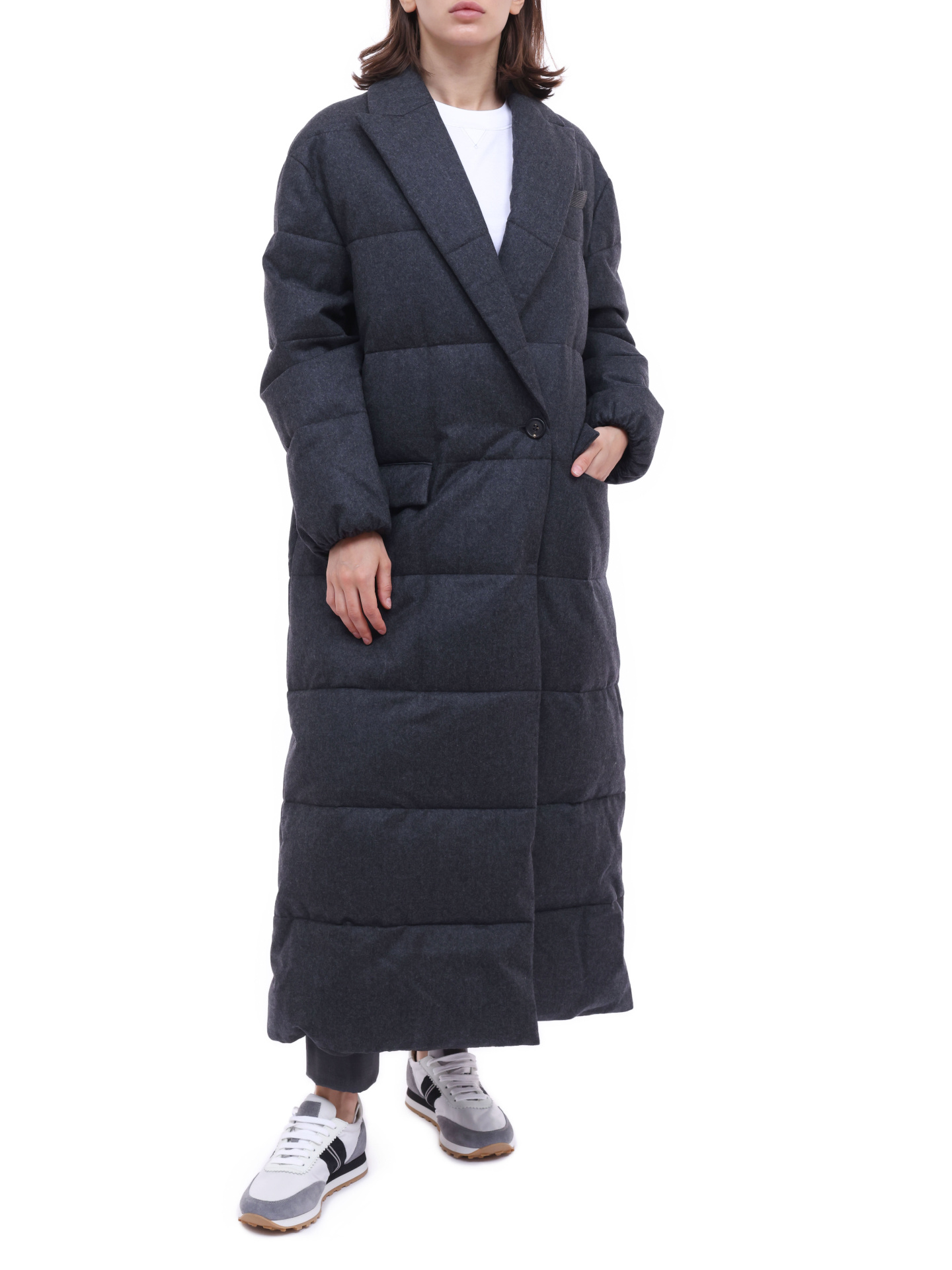 Пальто Brunello Cucinelli MT2269388 C004 пуховое женское — купить в интернет-магазине Verdistore