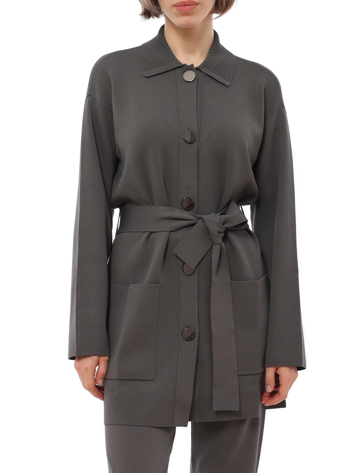 Жакет Armani Exchange 3RYG1F YMH6Z 1894 серый женский из трикотажа — купить в интернет-магазине Verdistore