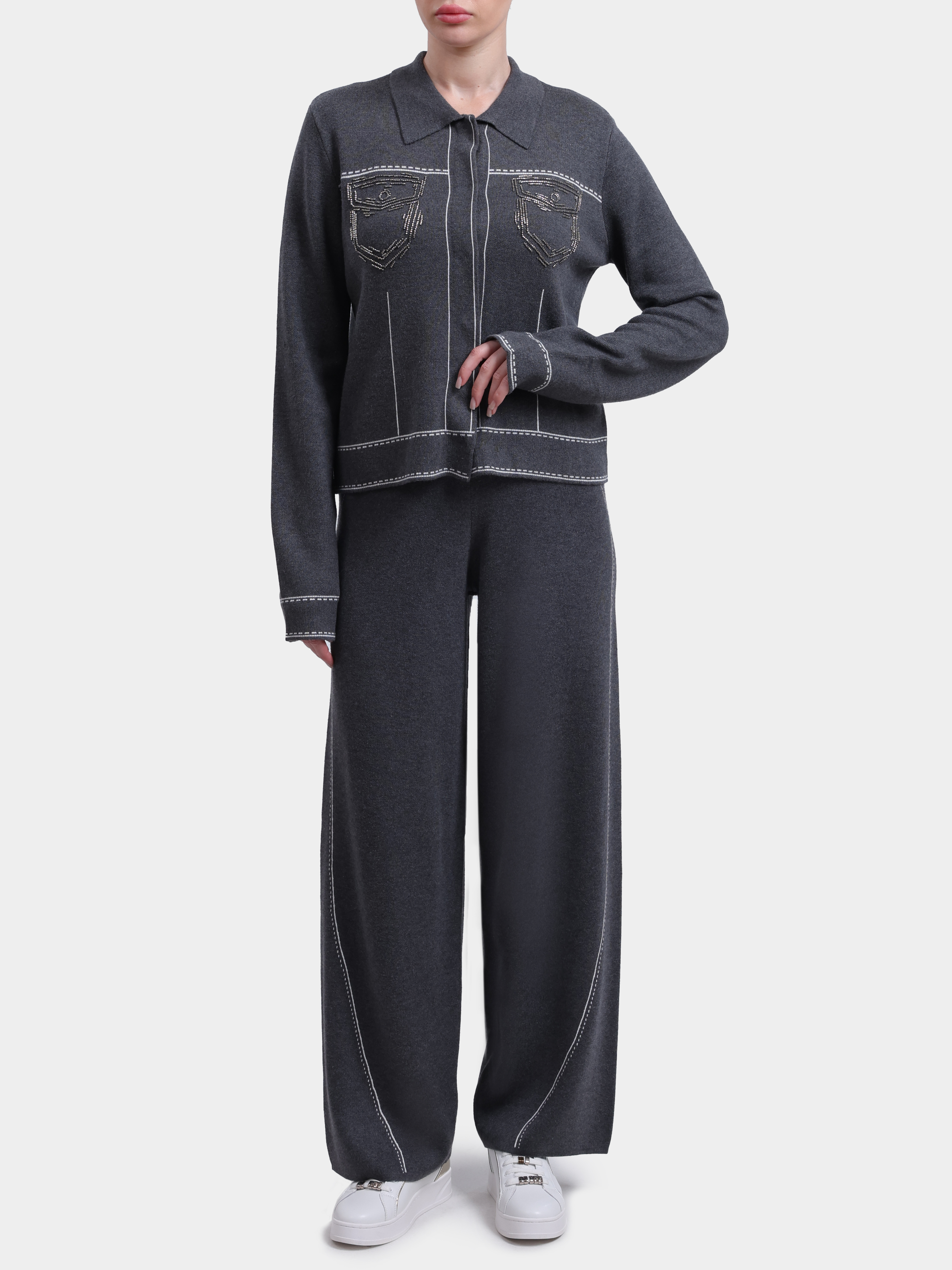 Жакет Liu-Jo Sport TF6076 MS59L D3031 серый женский укороченный — купить в интернет-магазине Verdistore