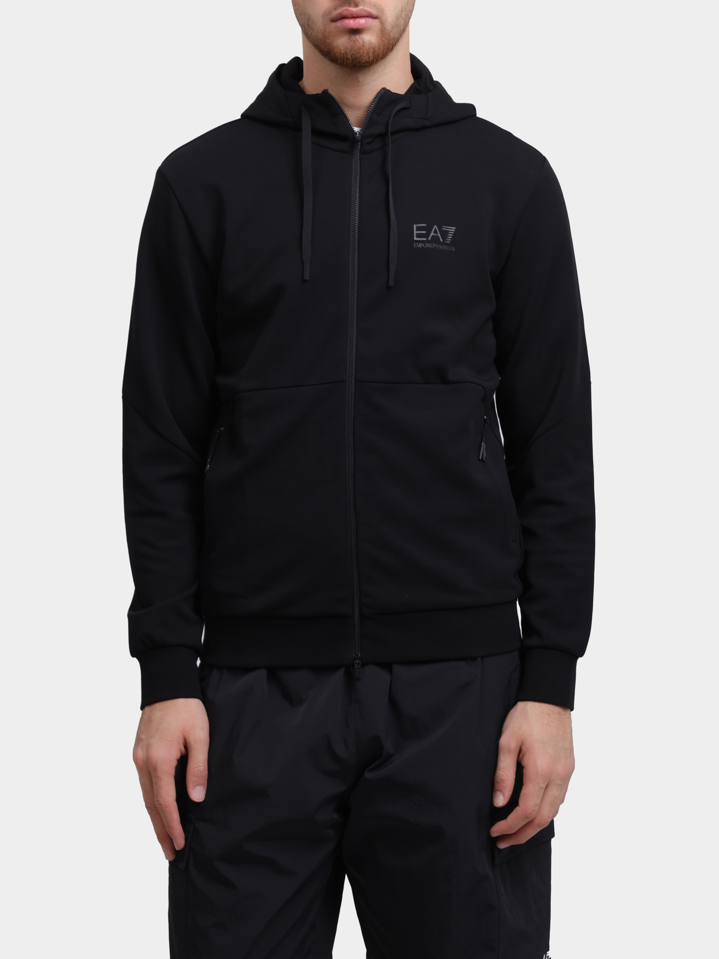 Мастерка EA7 7M000661 AF12501 UC001 черная мужская — купить в интернет-магазине Verdistore