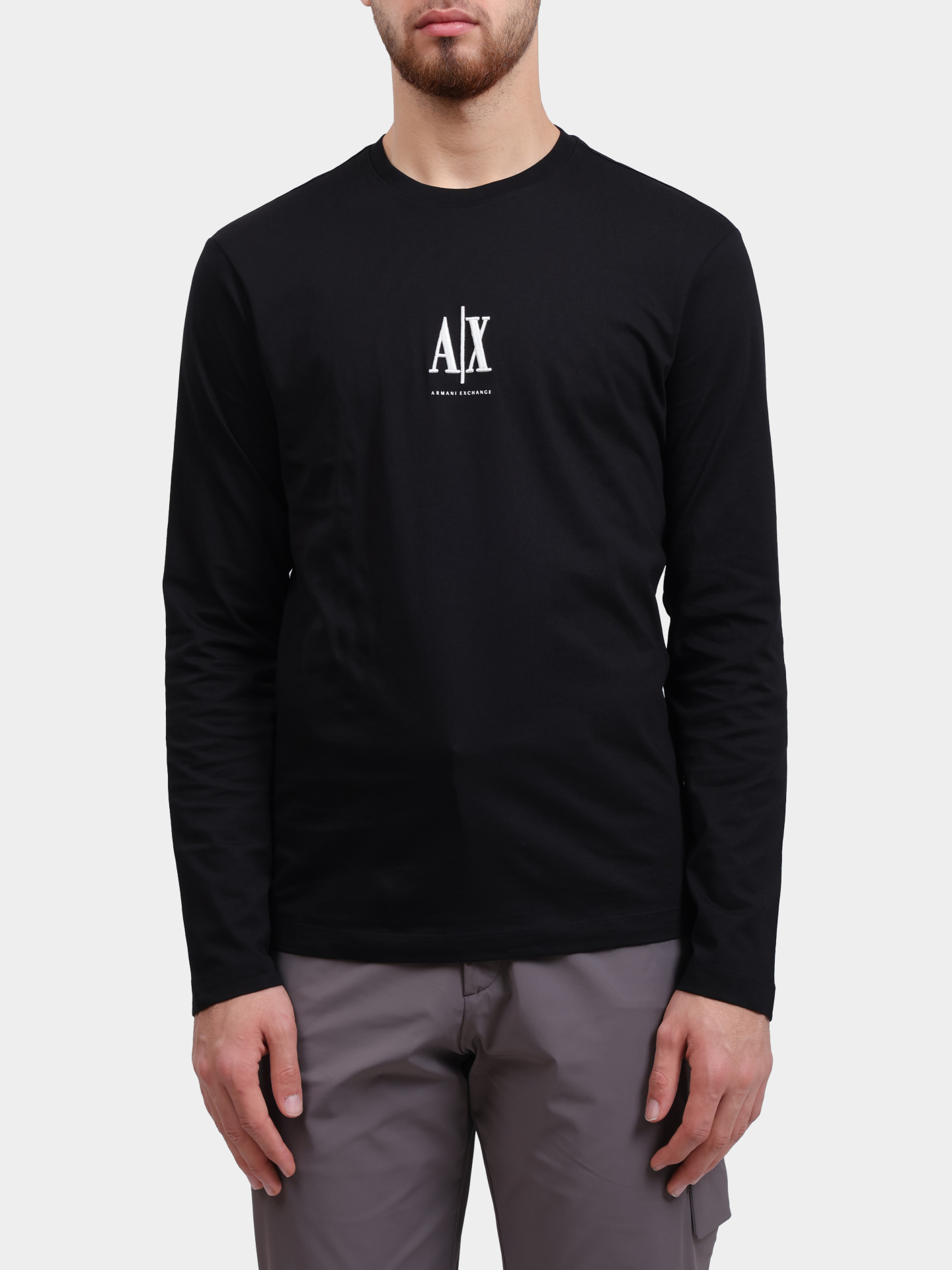 Лонгслив Armani Exchange XM000364 AF12308 UC001 хлопковый мужской — купить в интернет-магазине Verdistore