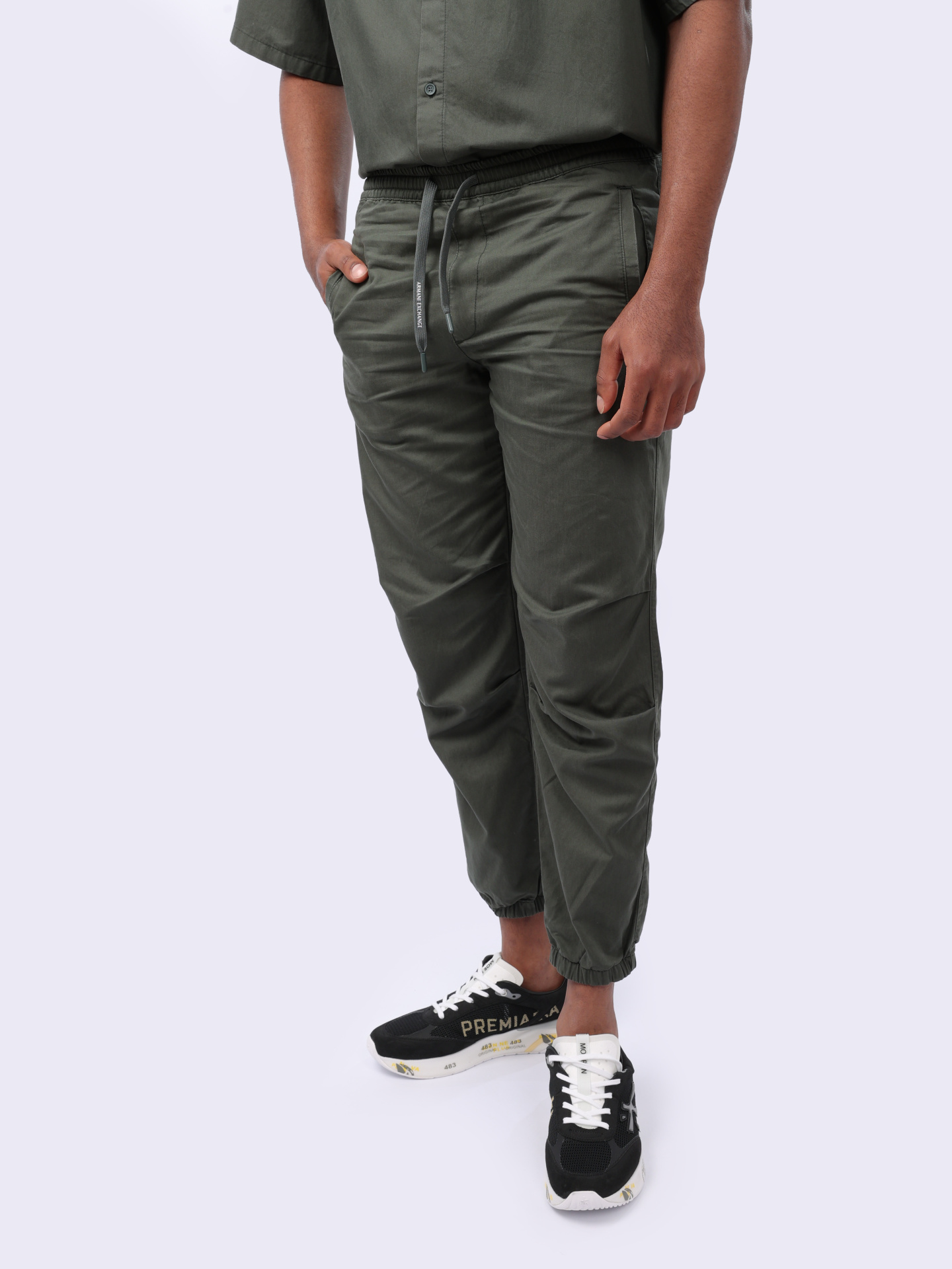 Брюки Armani Exchange 3DZP33 ZN3LZ 1839 темно-серые мужские — купить в интернет-магазине Verdistore