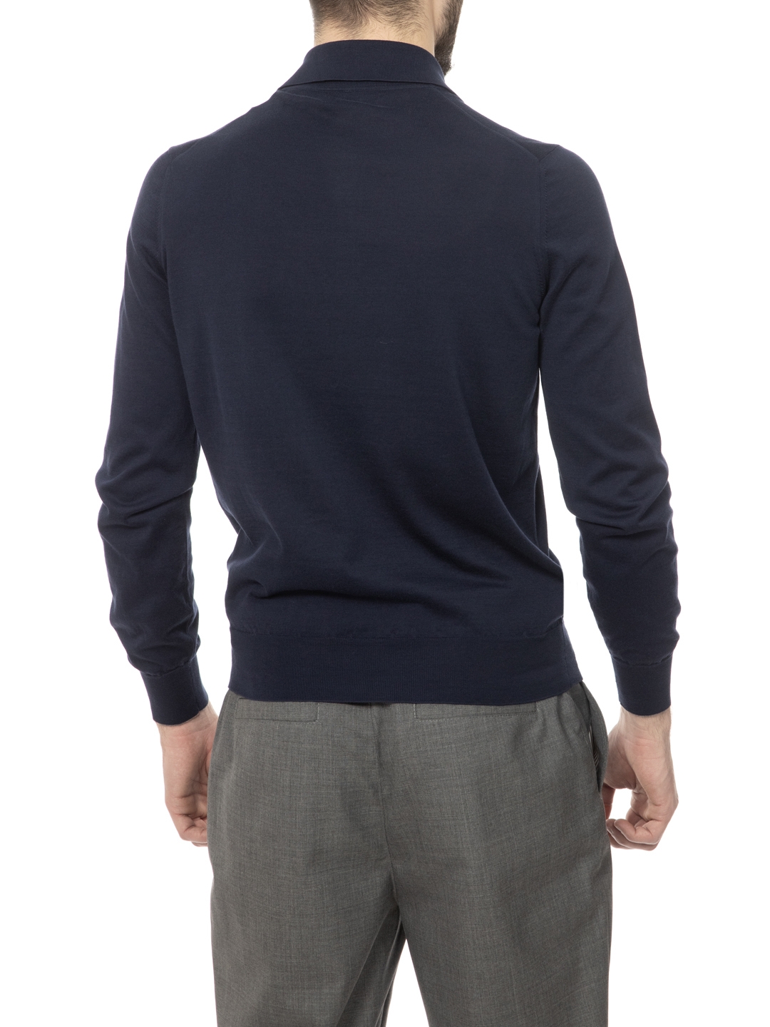 Джемпер Brunello Cucinelli M29800135 CA058 темно-синий мужской из хлопка — купить в интернет-магазине Verdistore