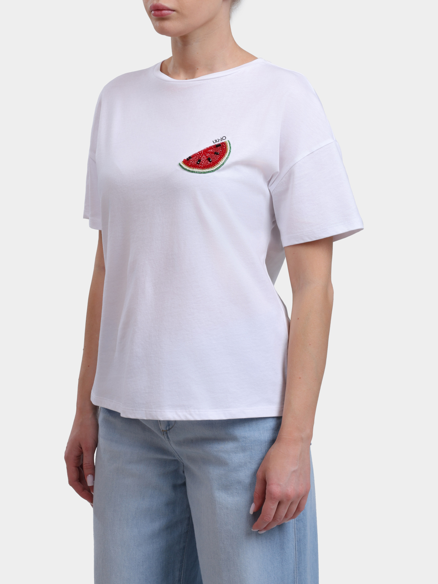 Футболка Liu-Jo WA6414 JS923 P9434 хлопковая женская — купить в интернет-магазине Verdistore