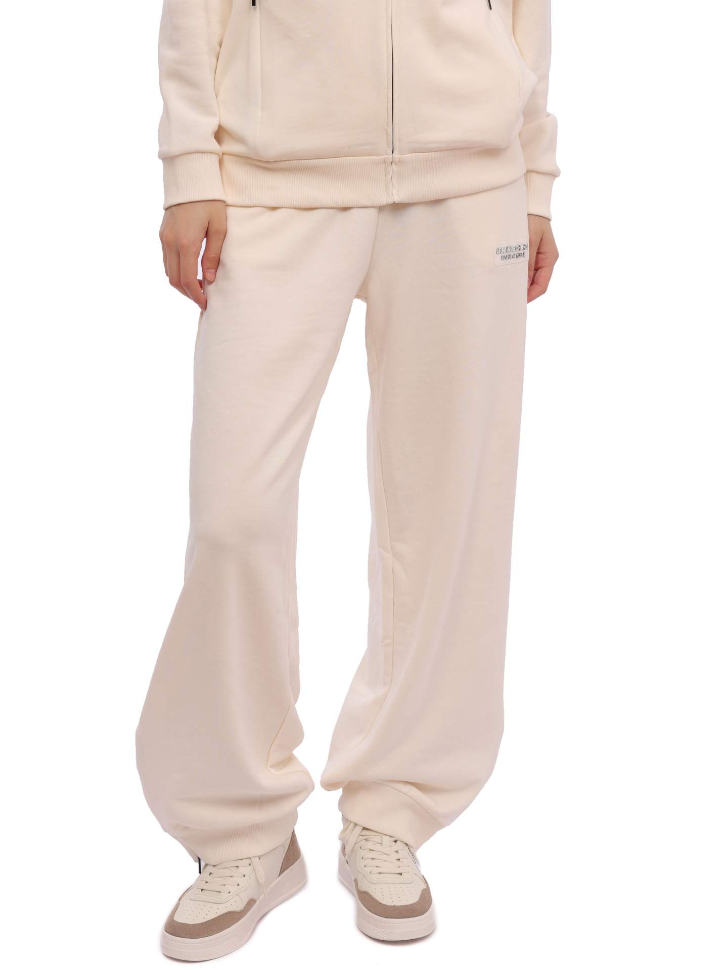 картинка Брюки Armani Exchange 6RYP72 YJEBZ 1130 белые женские с манжетами от магазина Verdistore