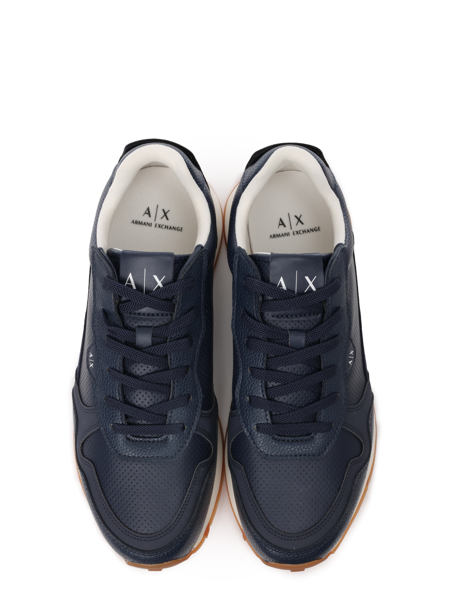 Кроссовки Armani Exchange XUX205 XV809 00285 темно-синие мужские с перфорацией — купить в интернет-магазине Verdistore