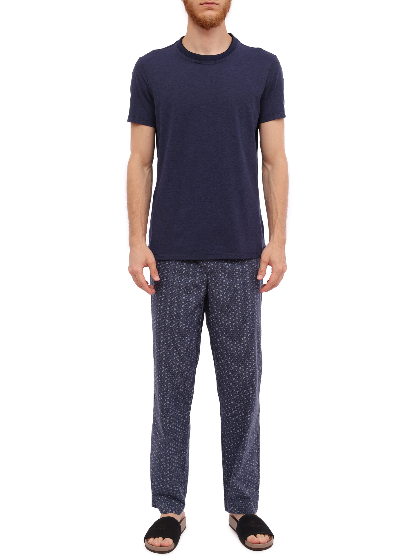 Футболка Ermenegildo Zegna M6M20 502 темно-синяя мужская — купить в интернет-магазине Verdistore