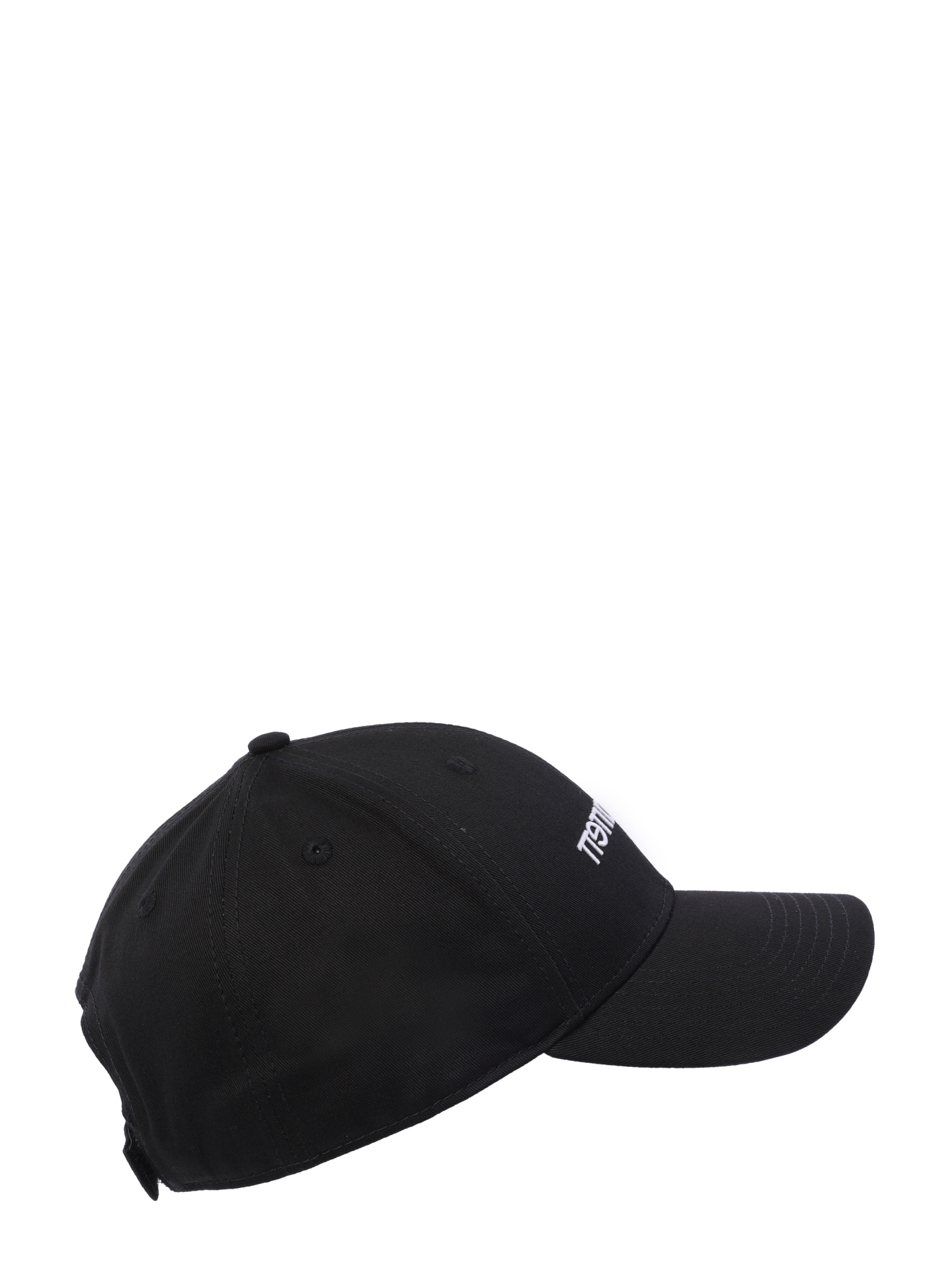 Бейсболка хлопковая черная с белым вышитым логотипом  — купить в интернет-магазине Verdistore